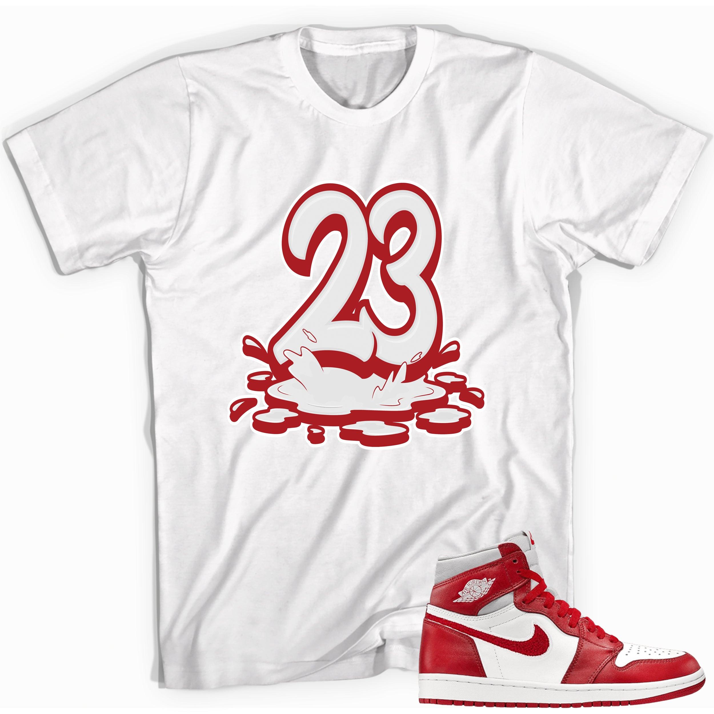 Number 23 Melting Shirt AJ 1 High OG Newstalgia Chenille photo