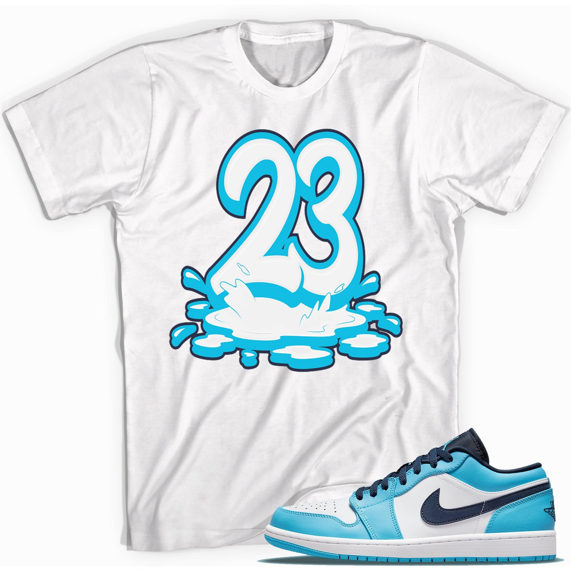 Number 23 Melting Shirt AJ 1 Low UNC 2021 photo