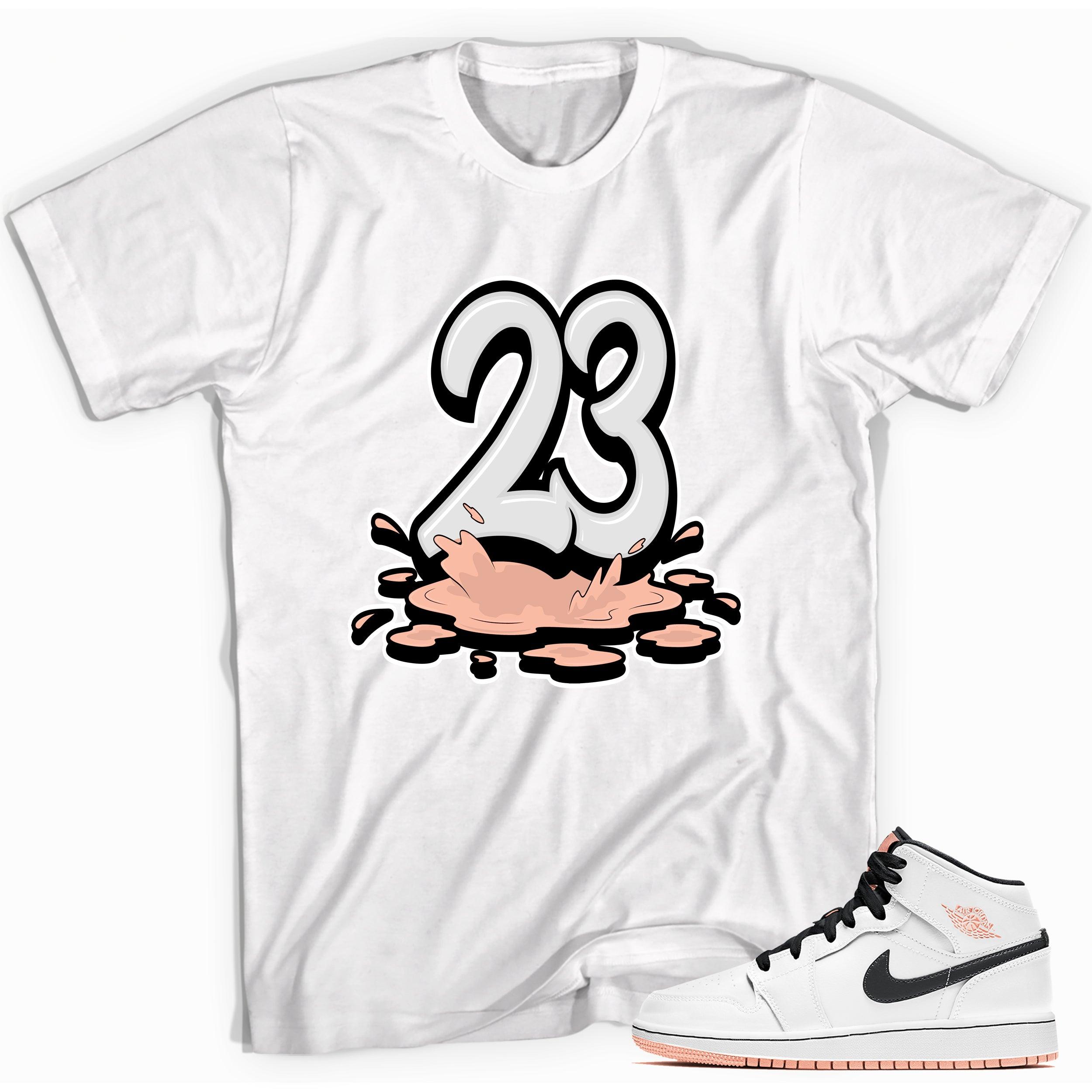 Number 23 Melting Shirt AJ 1 Mid Arctic Orange photo
