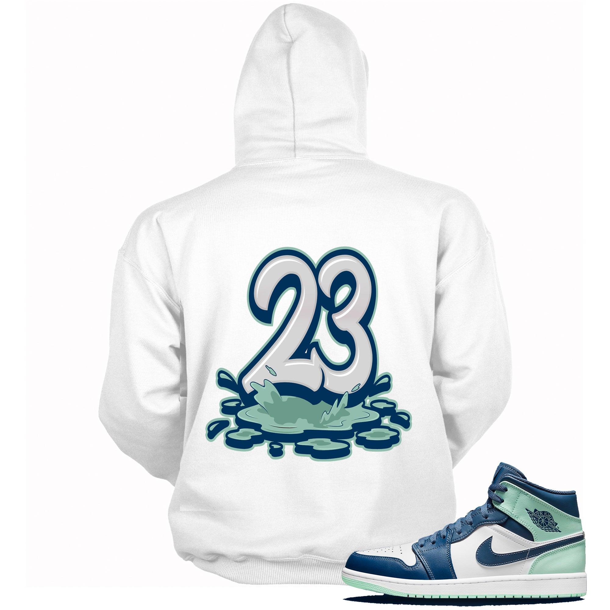 23 Melting Hoodie AJ 1 Mid Mystic Navy Mint Foam photo