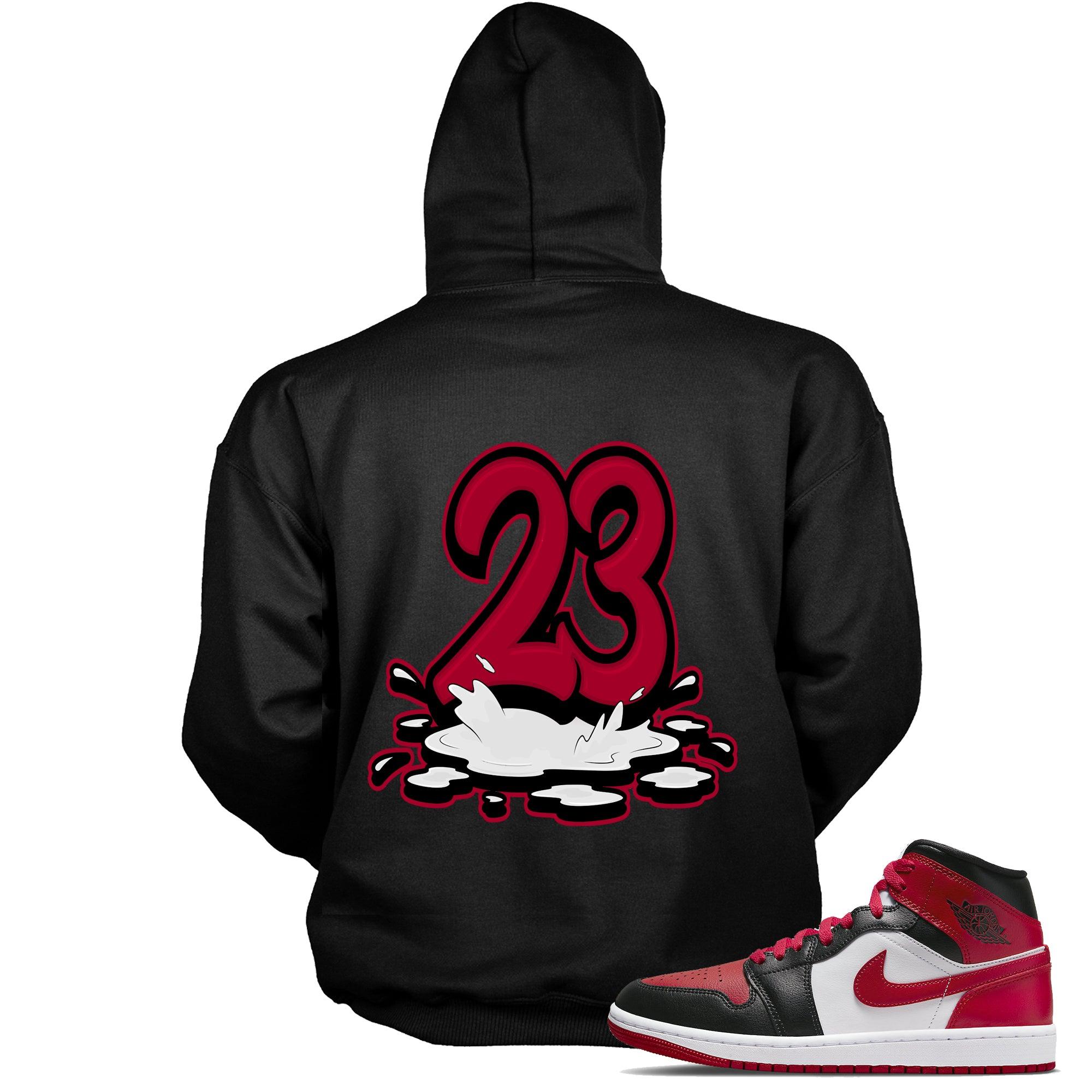Number 23 Melting Hoodie AJ 1 Mid Alternate Bred Toe photo
