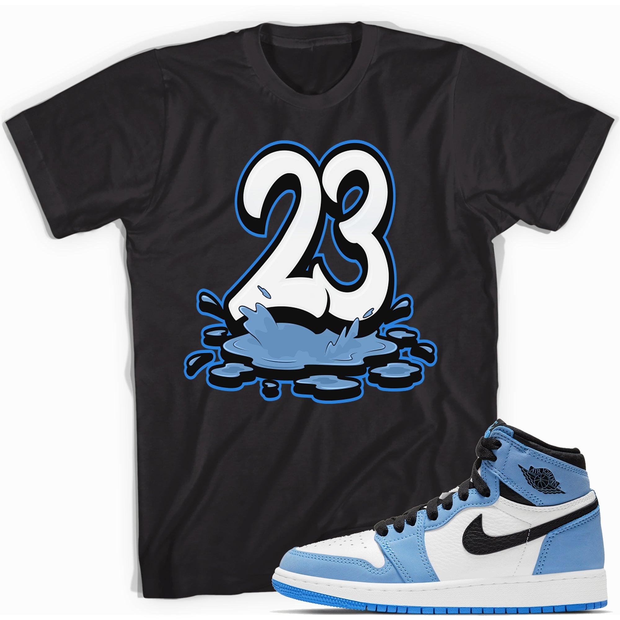 23 Melting Shirt AJ 1 Retro High White University Blue Black photo