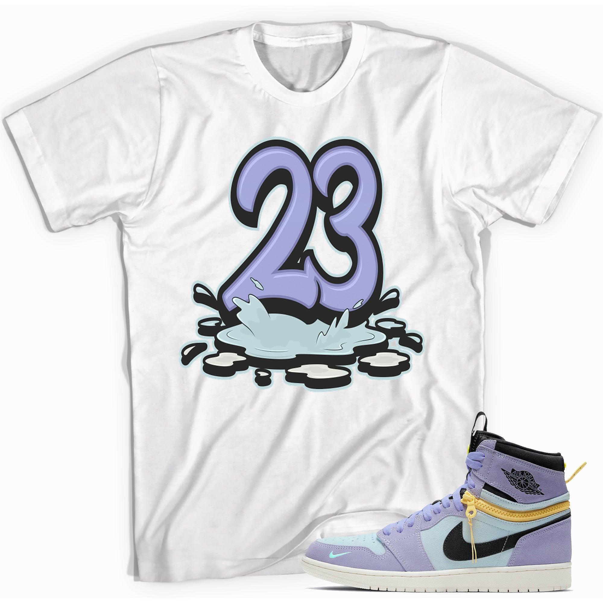 Number 23 Melting AJ 1 Purple Pulse Shirt photo