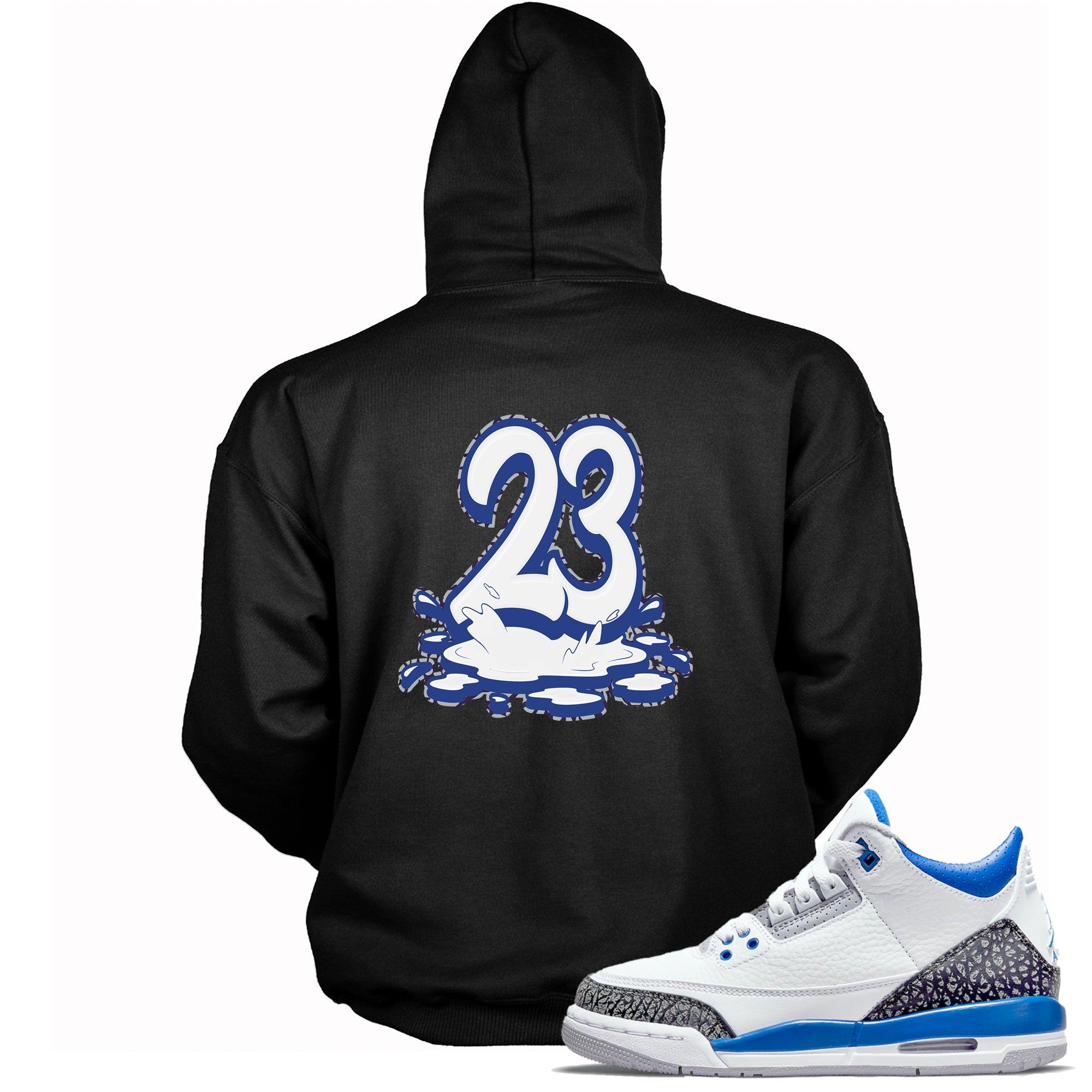 Number 23 Melting Hoodie AJ 3 Retro Racer Blue photo