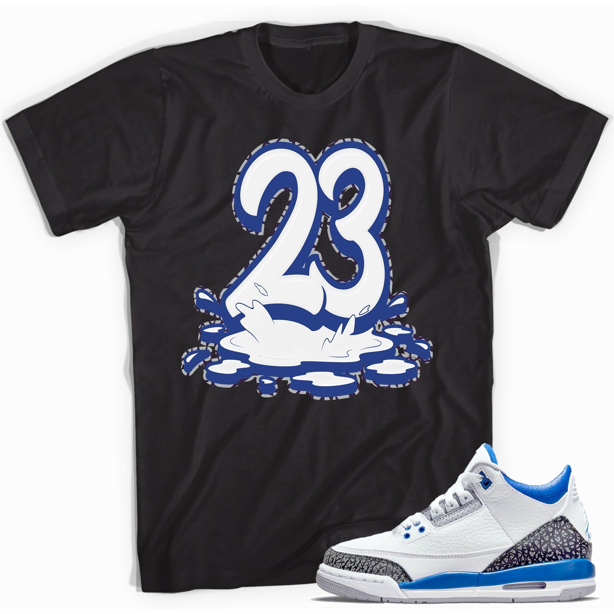 23 Melting Shirt AJ 3 Retro Racer Blue photo