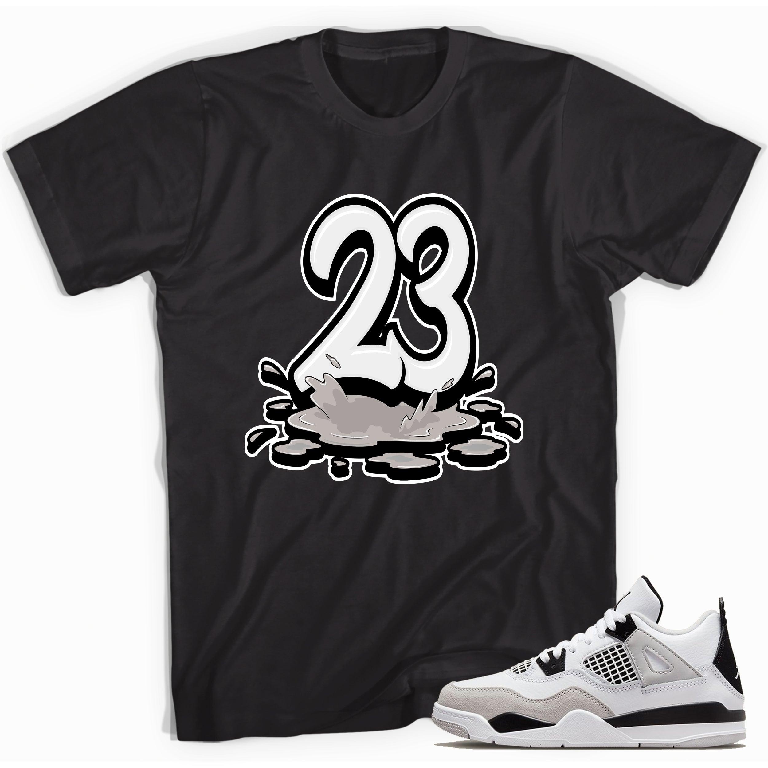 23 Melting Shirt AJ 4 Retro Military Black photo