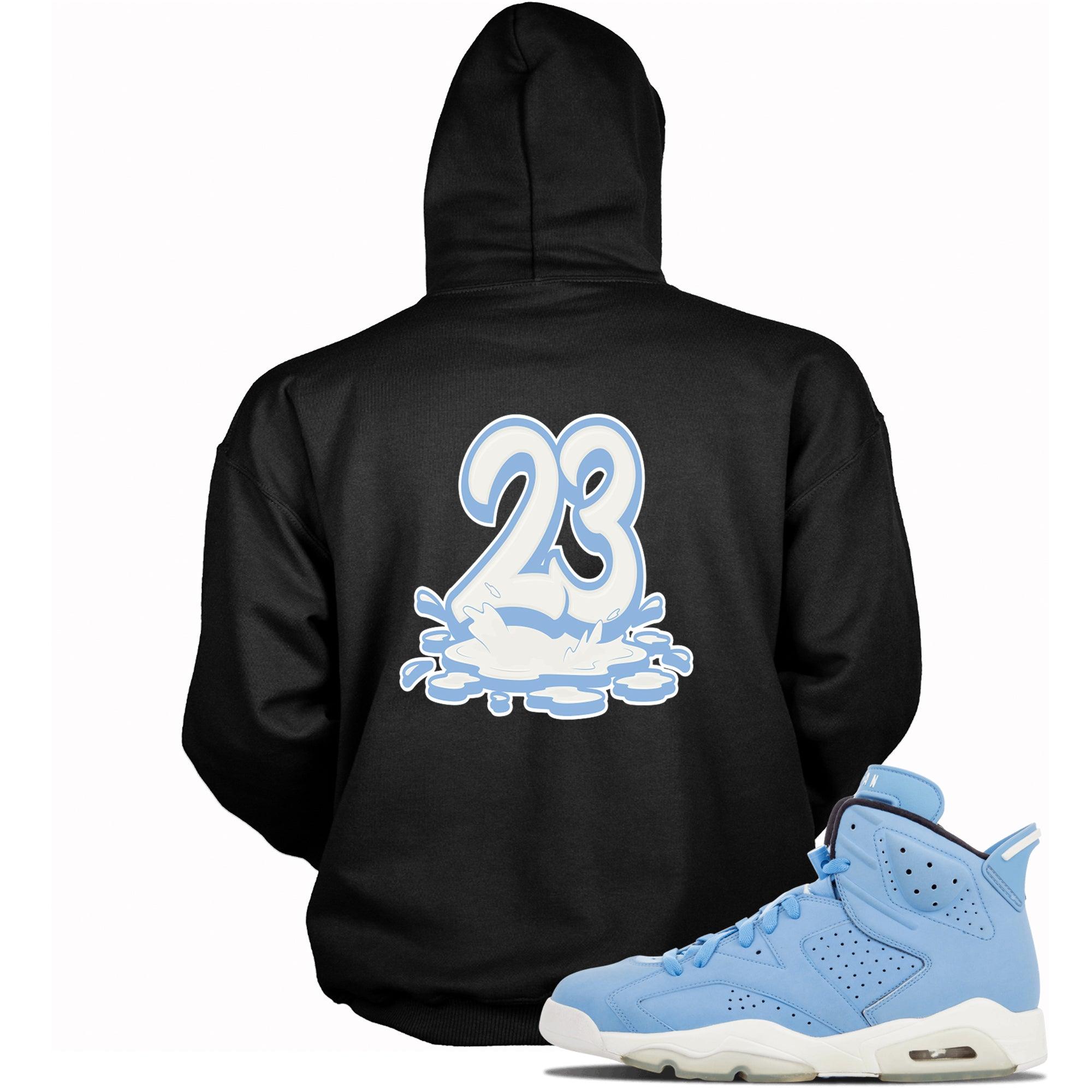 Number 23 Melting Hoodie AJ 6 Retro GG Still Blue photo