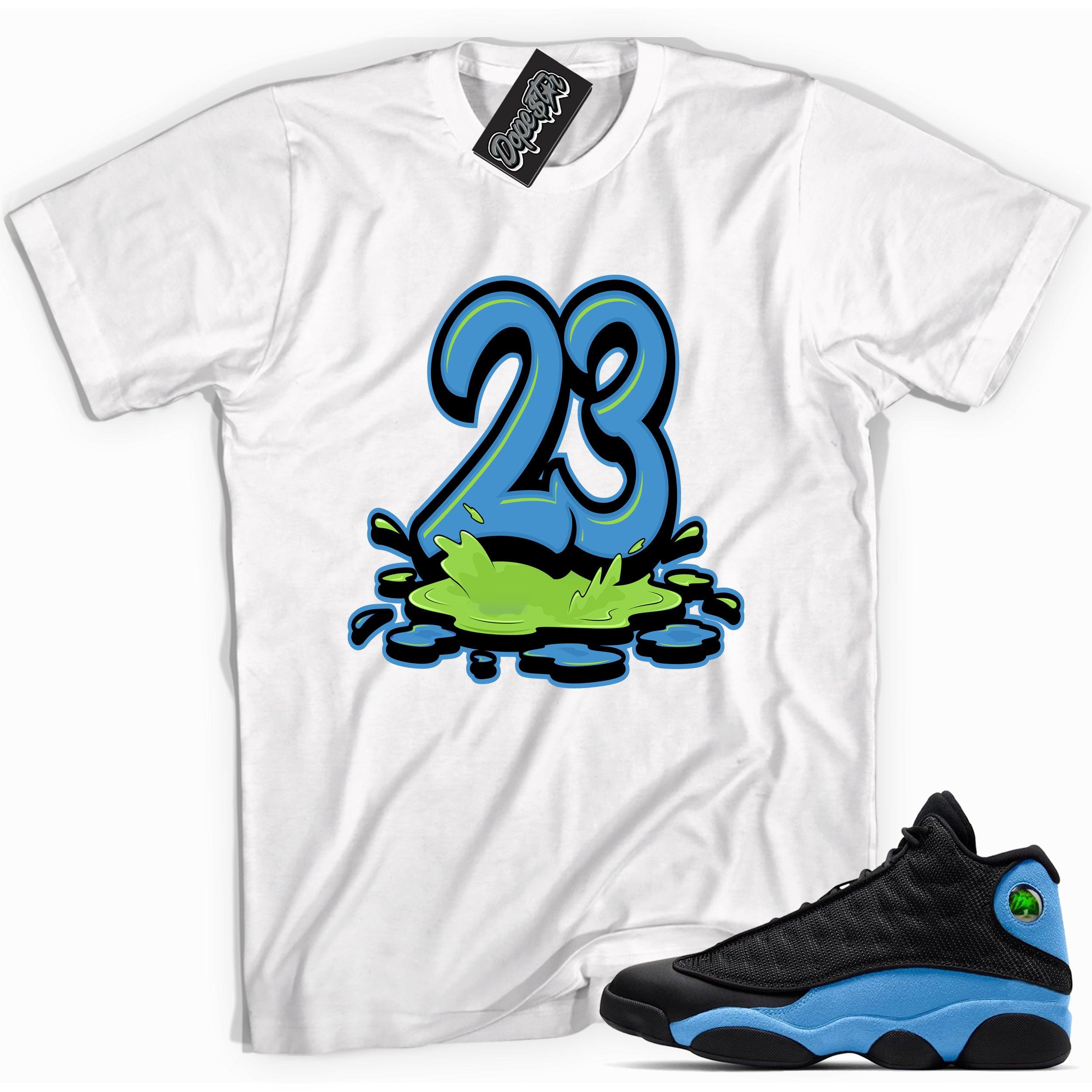 23 Melting Sneaker Tee AJ 13 Retro Black University Blue photo
