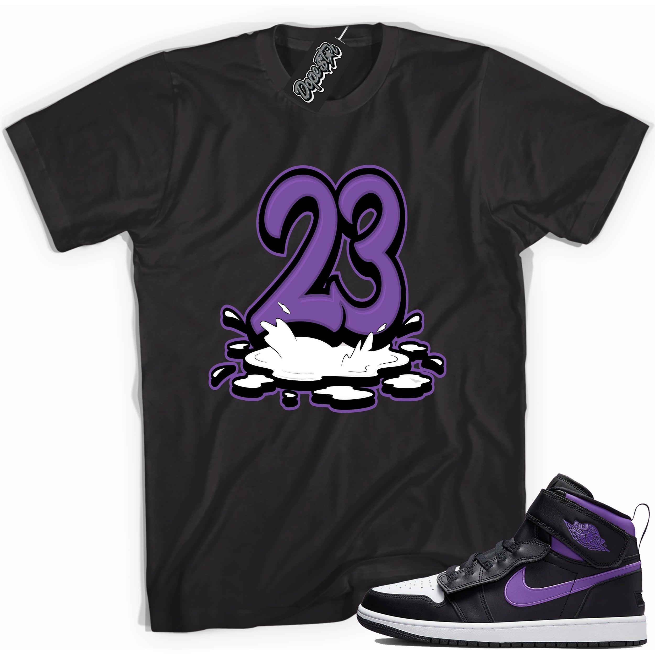 23 Melting Shirt AJ 1 High FlyEase Black Bright Violet photo