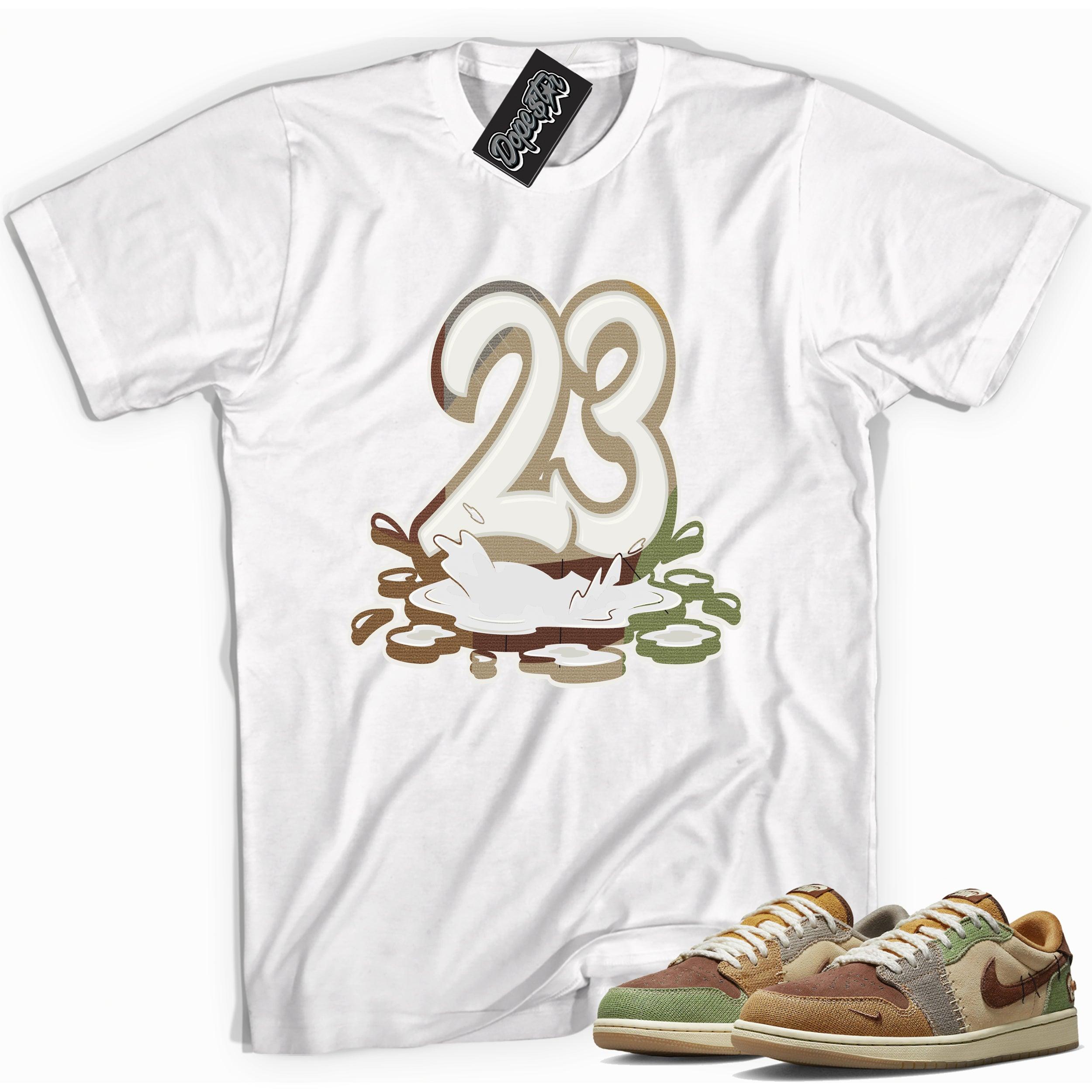 Number 23 Melting Shirt AJ 1 Low OG Zion Williamson Voodoo photo