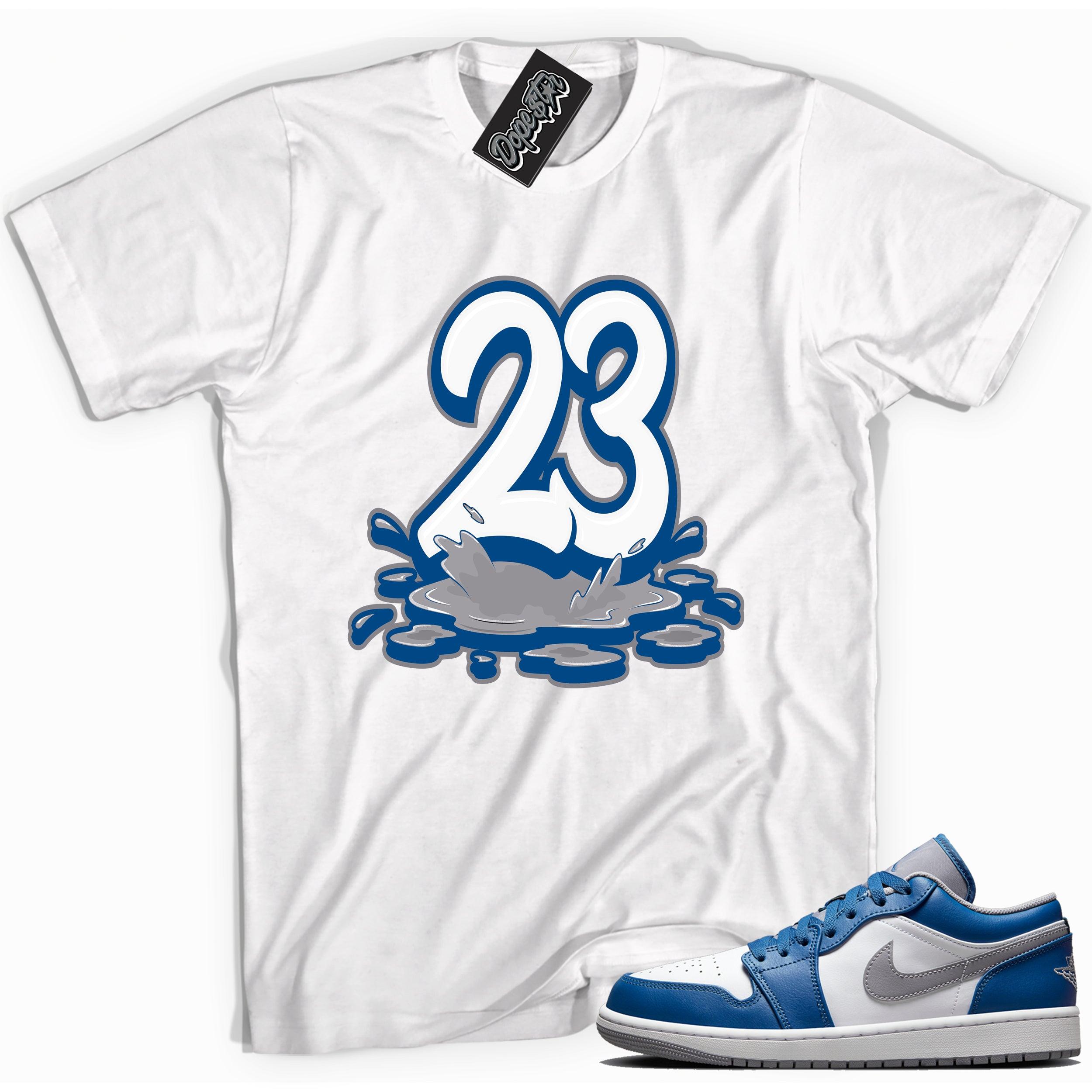 Number 23 Melting Shirt AJ 1 Low True Blue photo