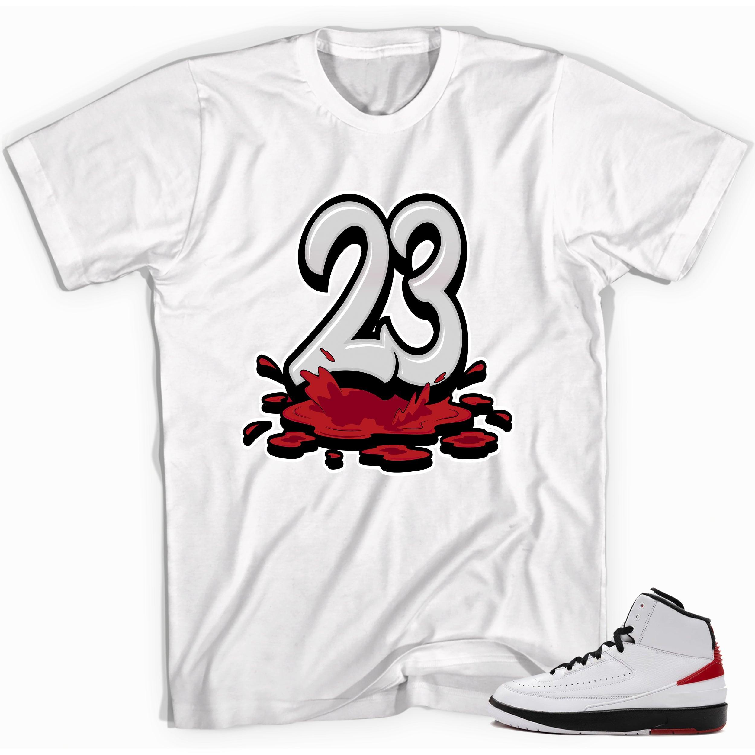Number 23 Melting Shirt AJ 2 Retro OG Chicago photo