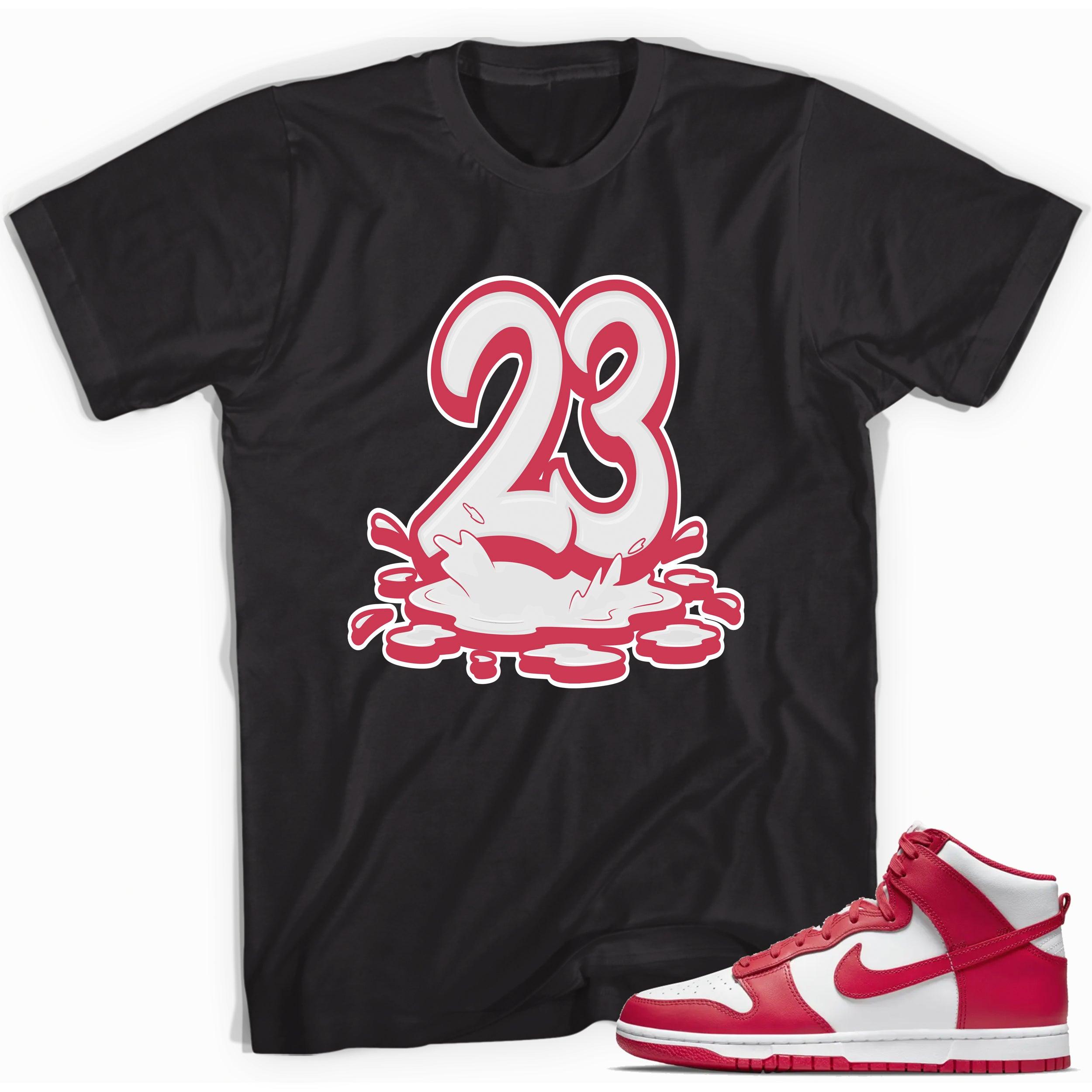 23 Melting Tee Nike Dunk High Championship White Red photo