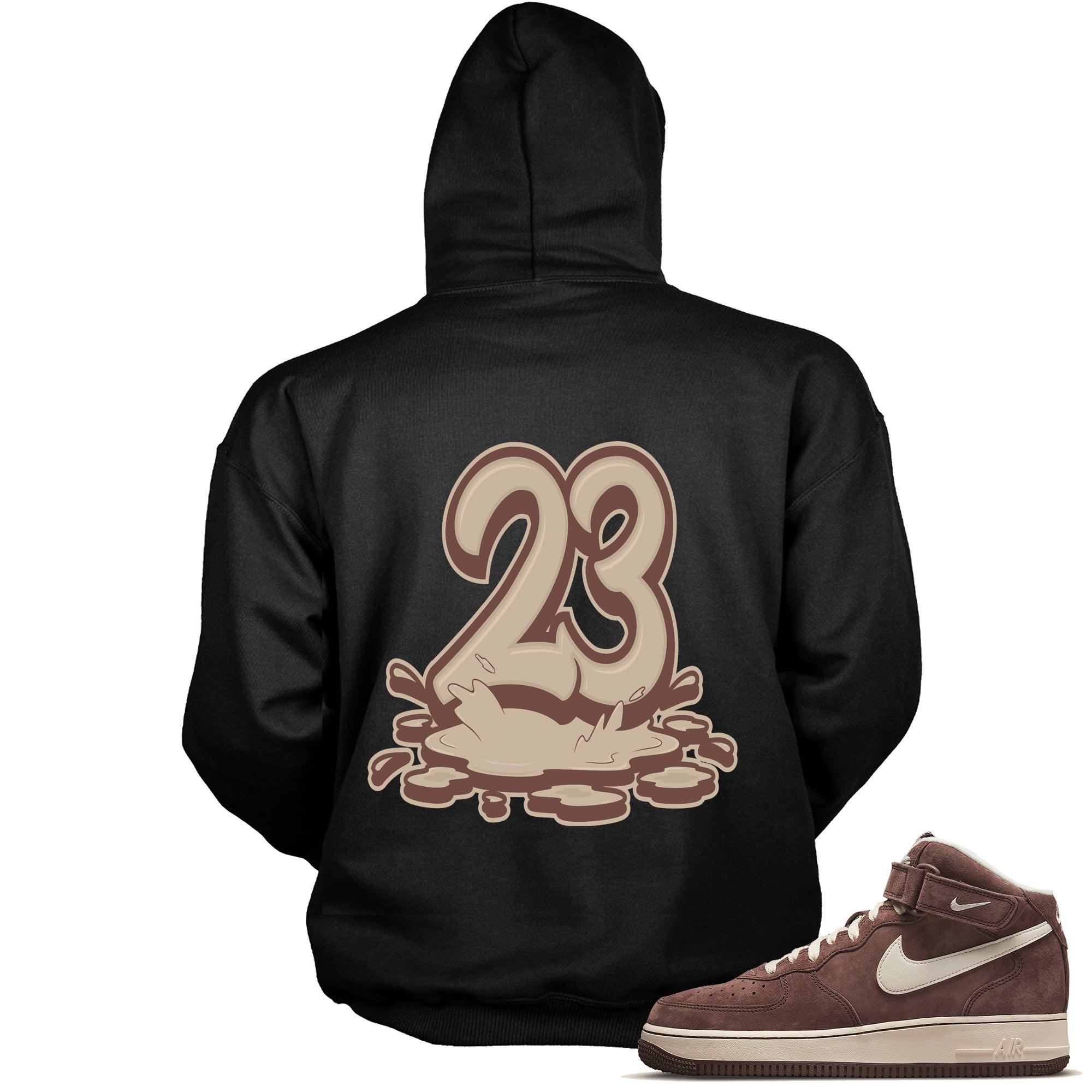 Number 23 Melting Hoodie Nike Air Force 1 Mid QS Chocolate photo