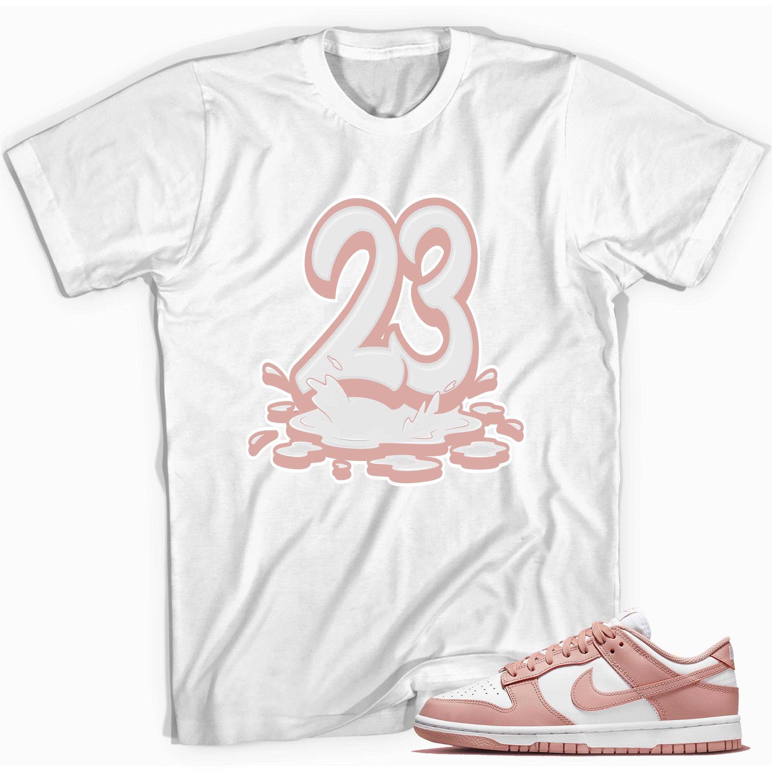 Number 23 Melting Shirt Nike Dunk Low Womens Rose Whisper photo