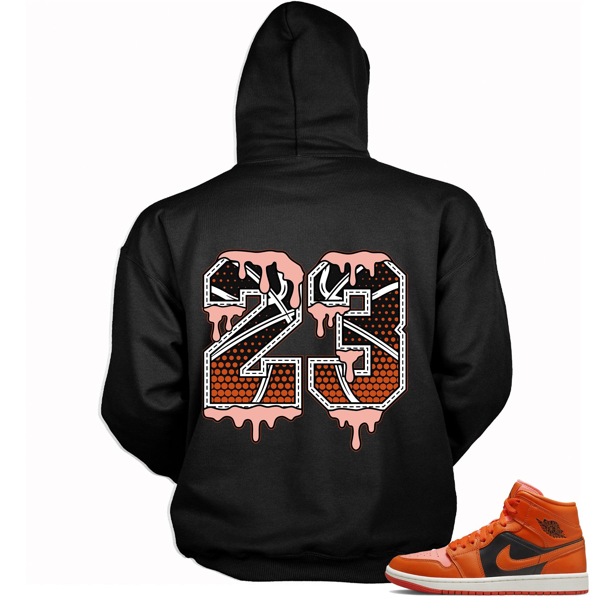 23 Ball Hoodie AJ 1 Mid Orange Black photo