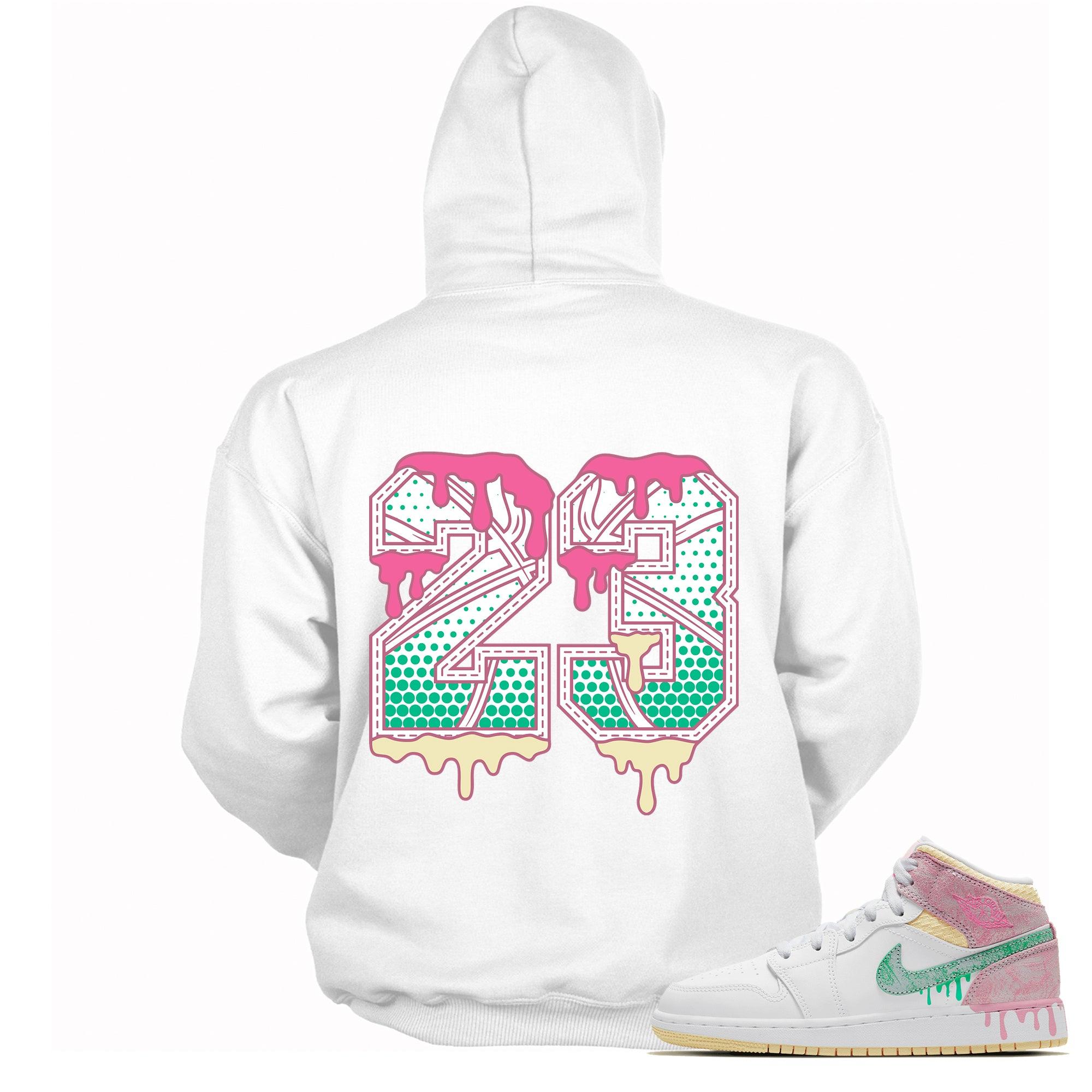 23 Ball Hoodie AJ 1 Mid Paint Drip GS photo