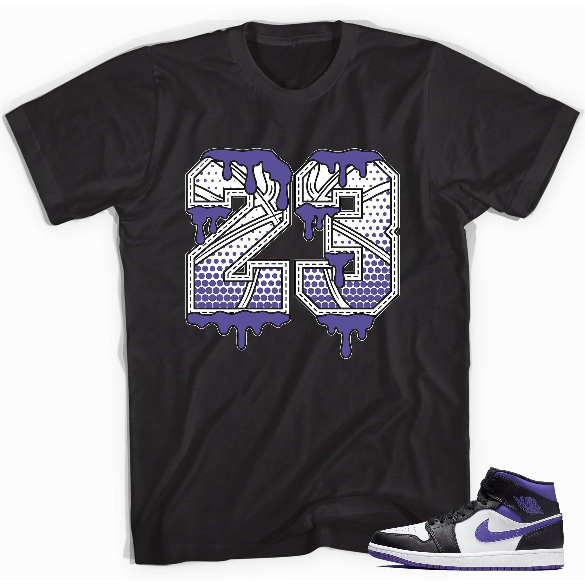 Number 23 Ball Shirt AJ 1 Mid White Black Purple photo