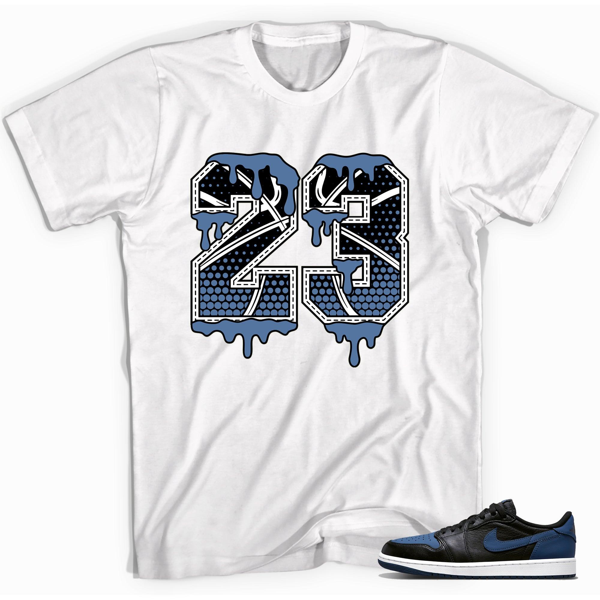 Number 23 Ball Shirt AJ 1 Retro Low OG Mystic Navy photo