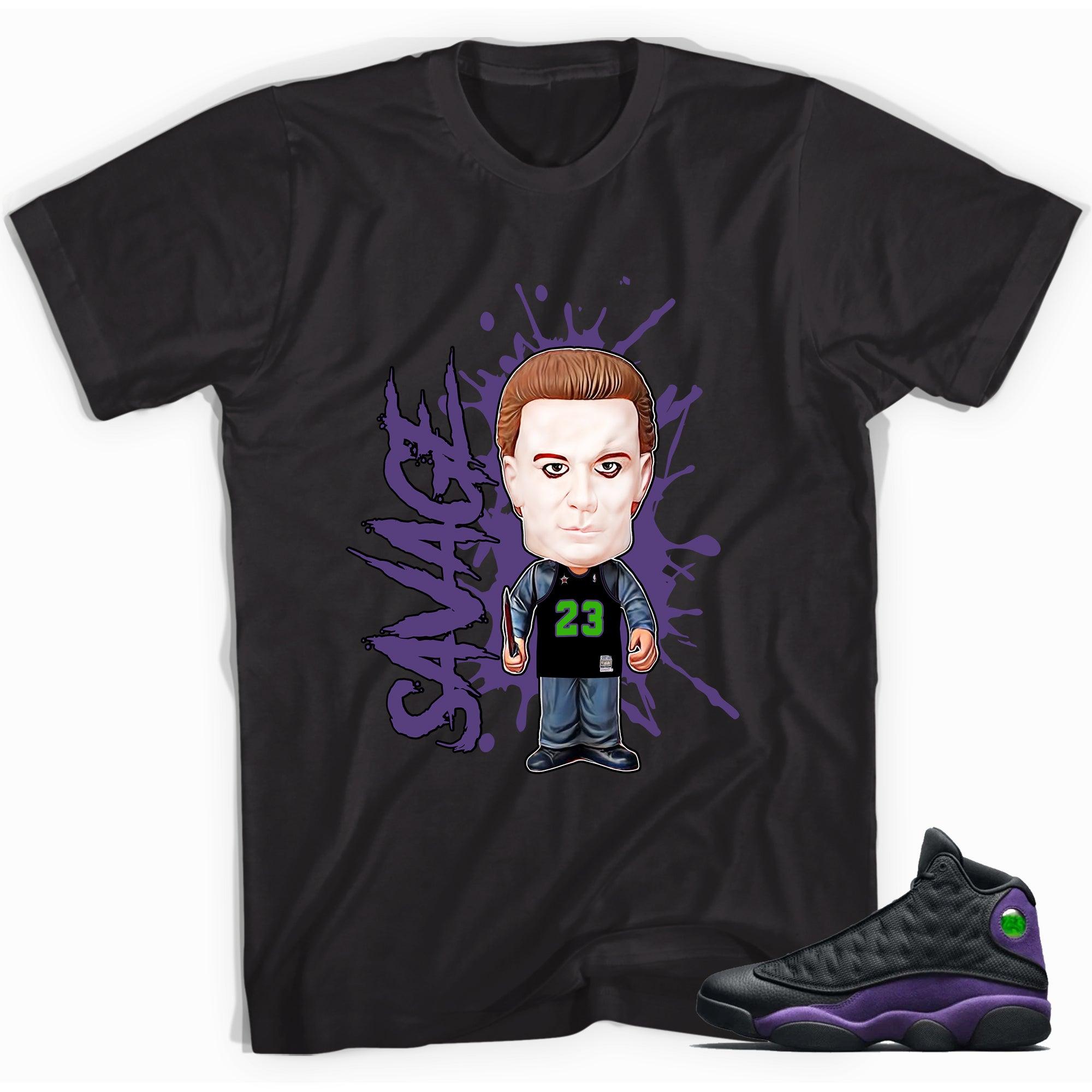 Savage Shirt Air Jordan 13s Court Purple Sneakers photo