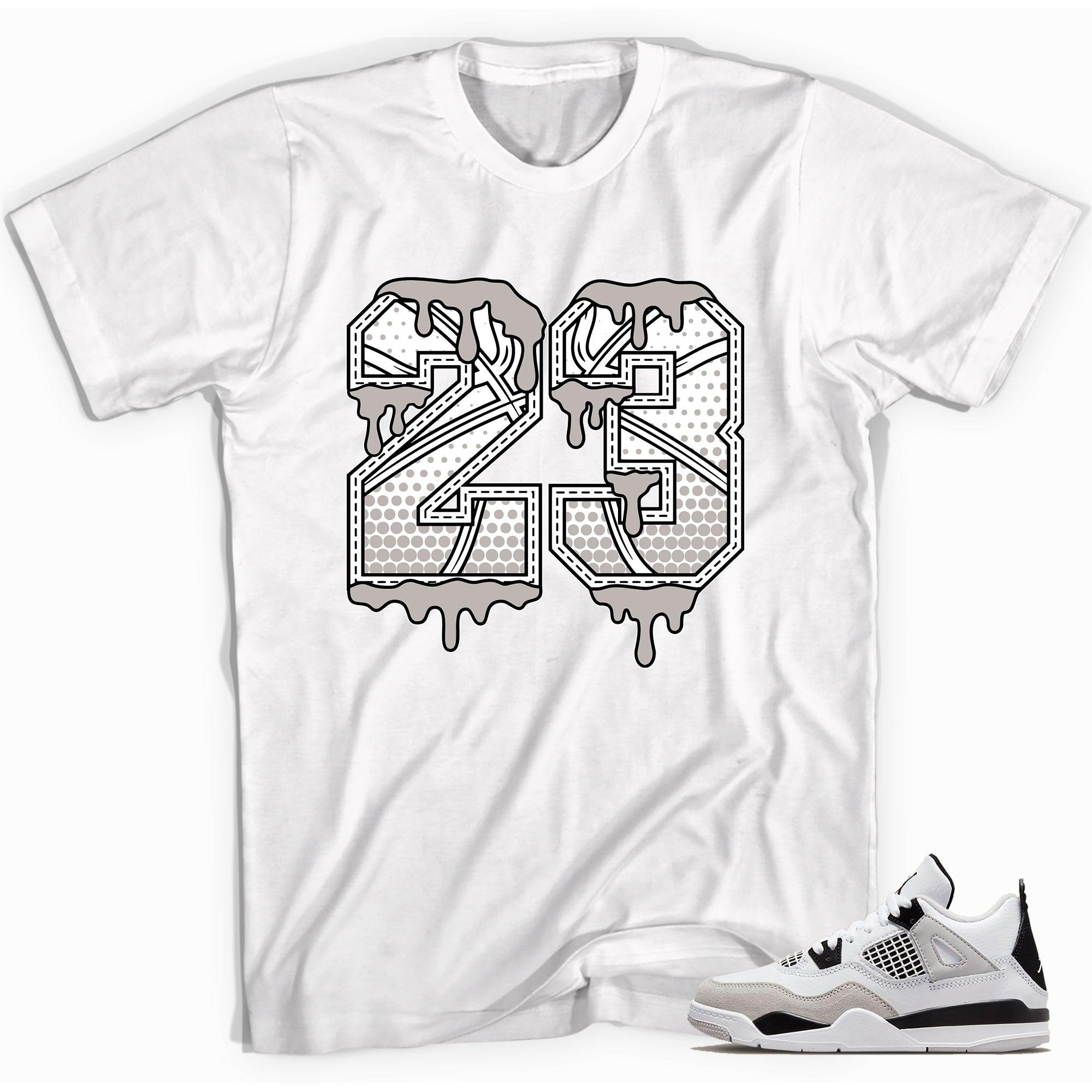 23 Ball Sneaker Tee AJ 4 Retro Military Black photo