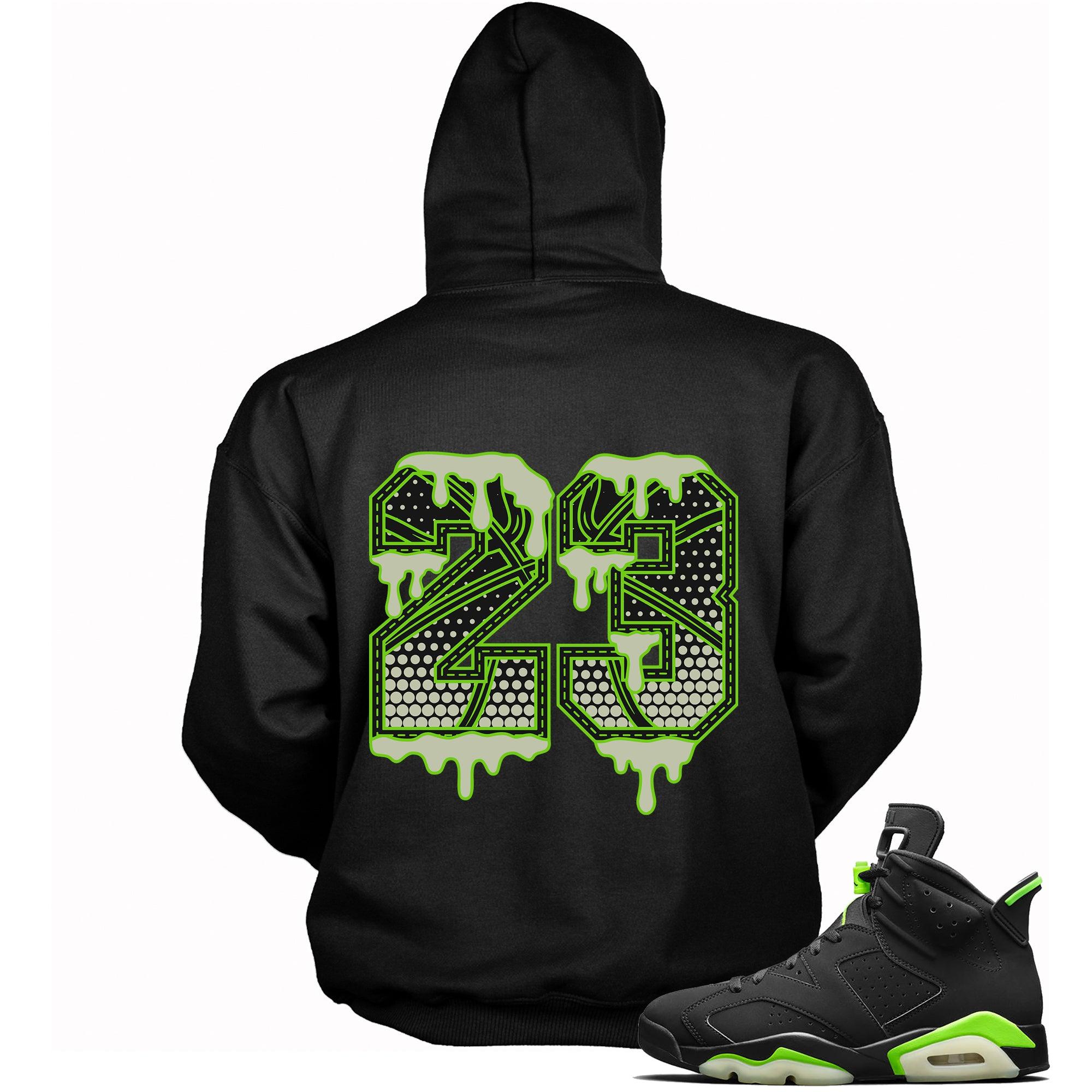 Number 23 Ball Hoodie AJ 6 Retro Electric Green photo
