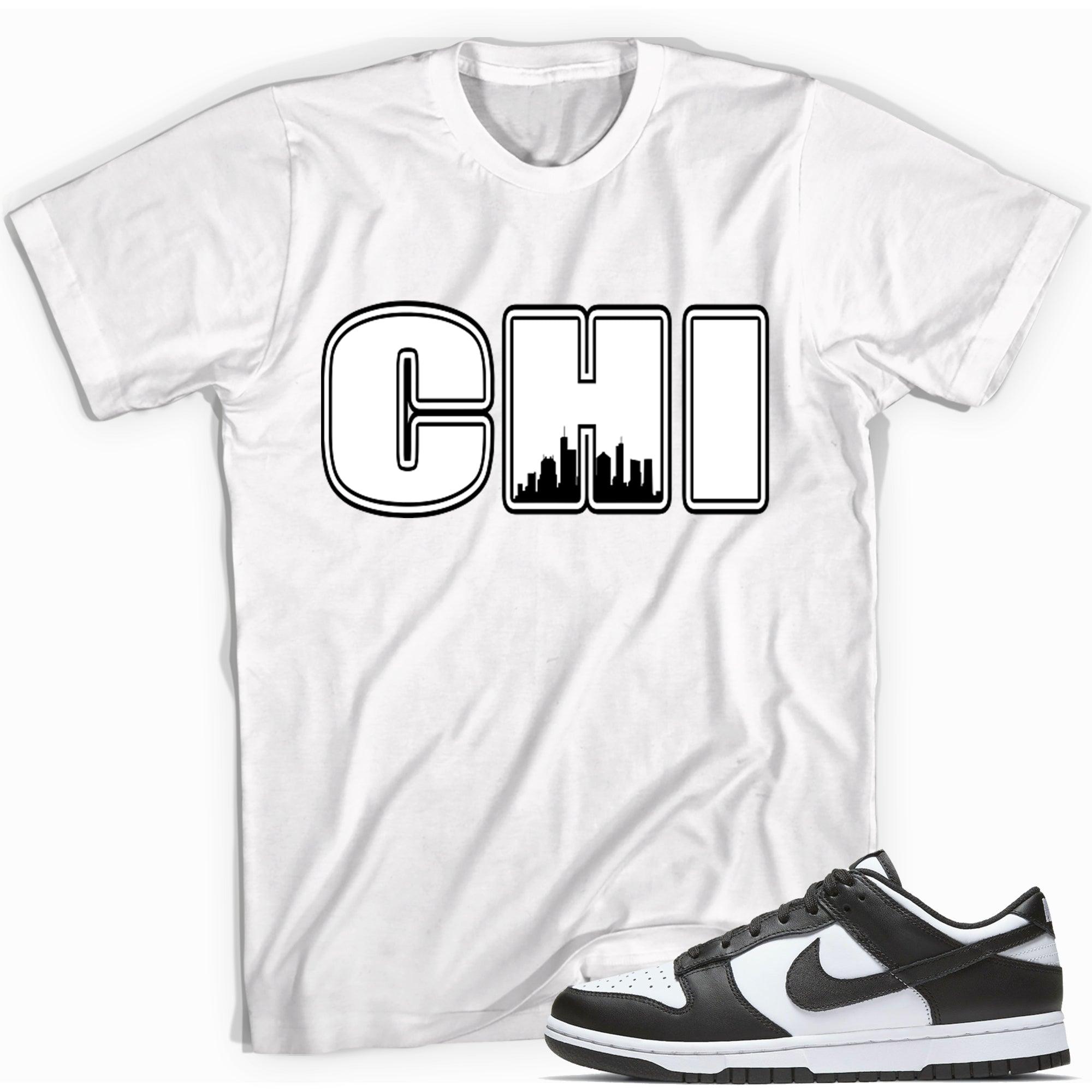 Chicago Sneaker Tee Dunk Low Retro White Black 2021 photo