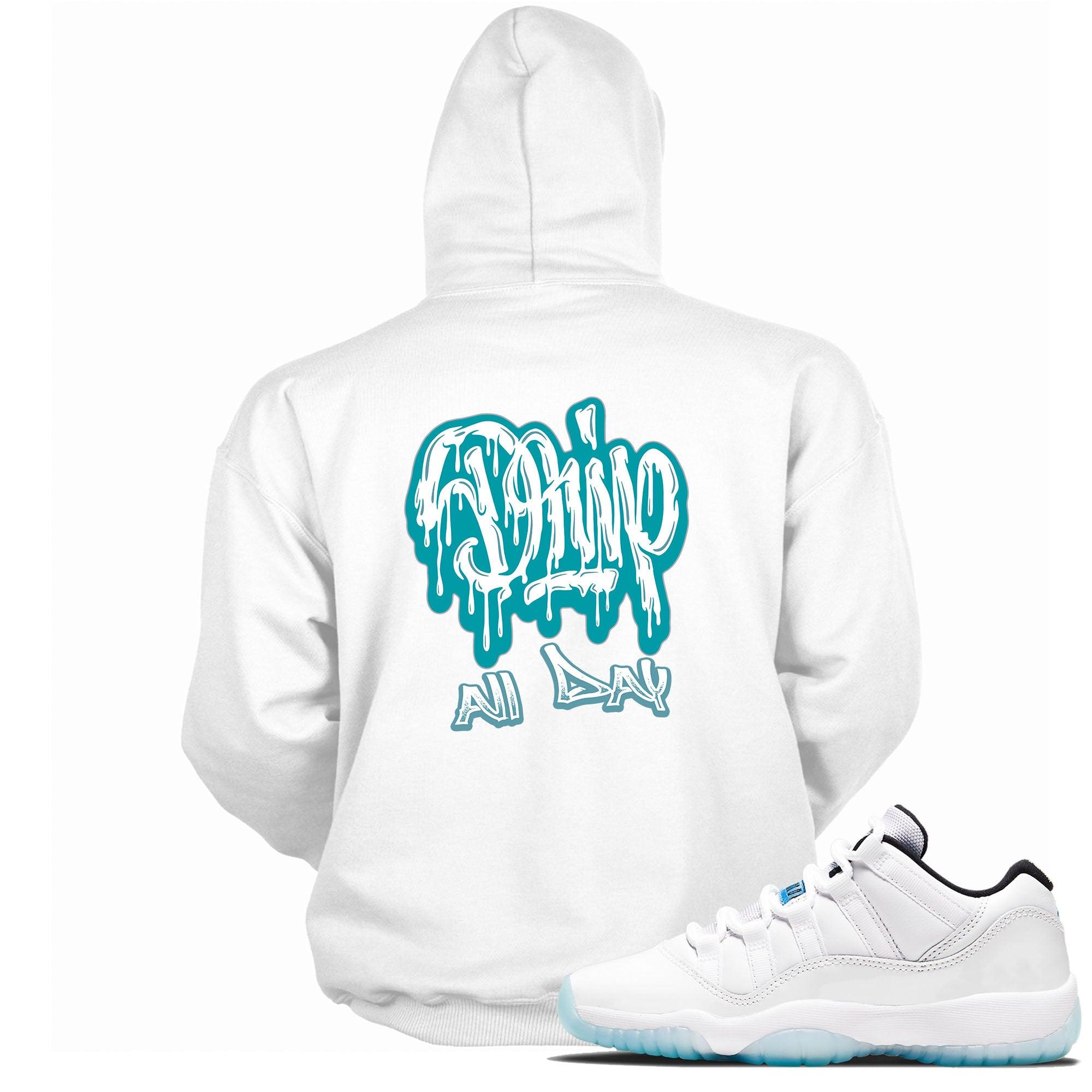 Drip All Day Hoodie AJ 11s Low Legend Blue photo