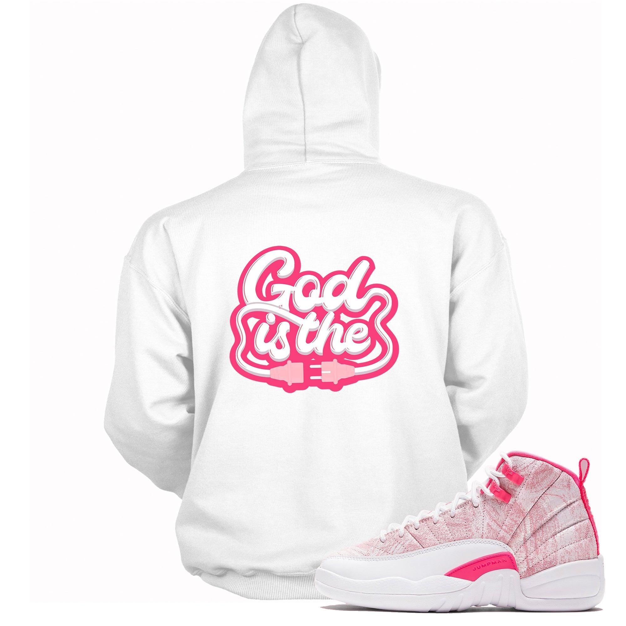 God Is Hoodie AJ 12 Retro Arctic Punch Hyper Pink photo