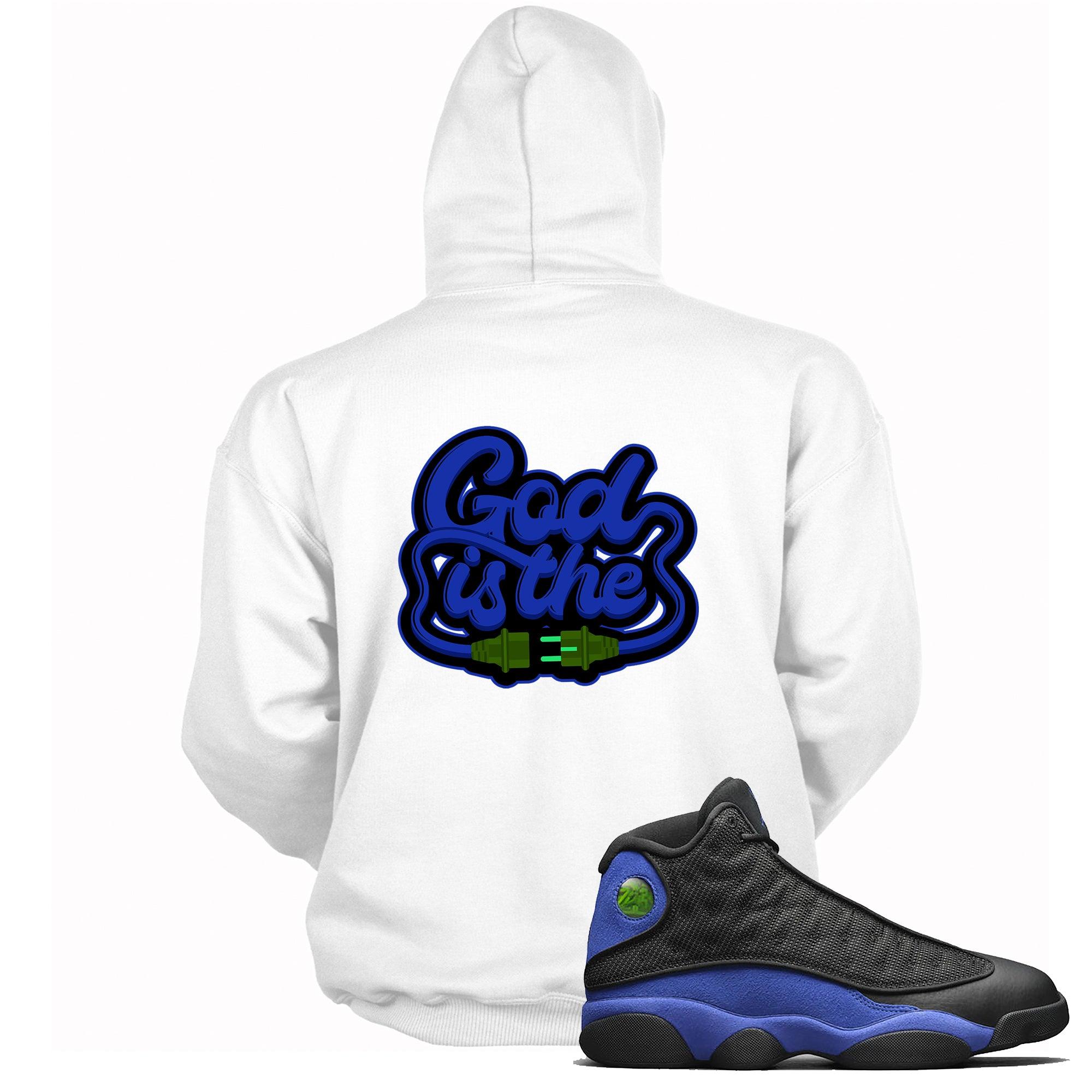 God Is the Plug Hoodie AJ 13 Retro Hyper Royal photo