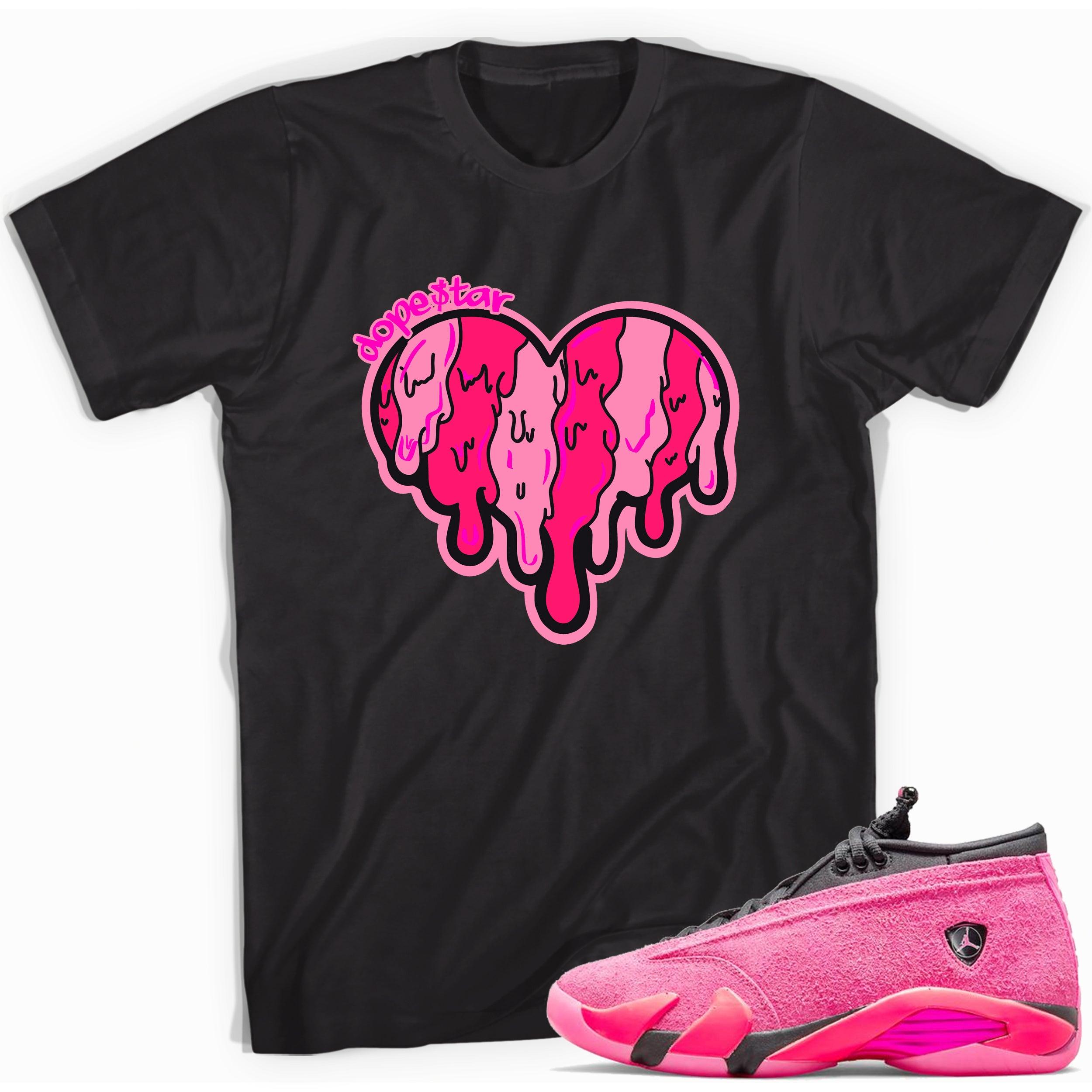 Melting Heart Shirt AJ 14s Low Shocking Pink photo