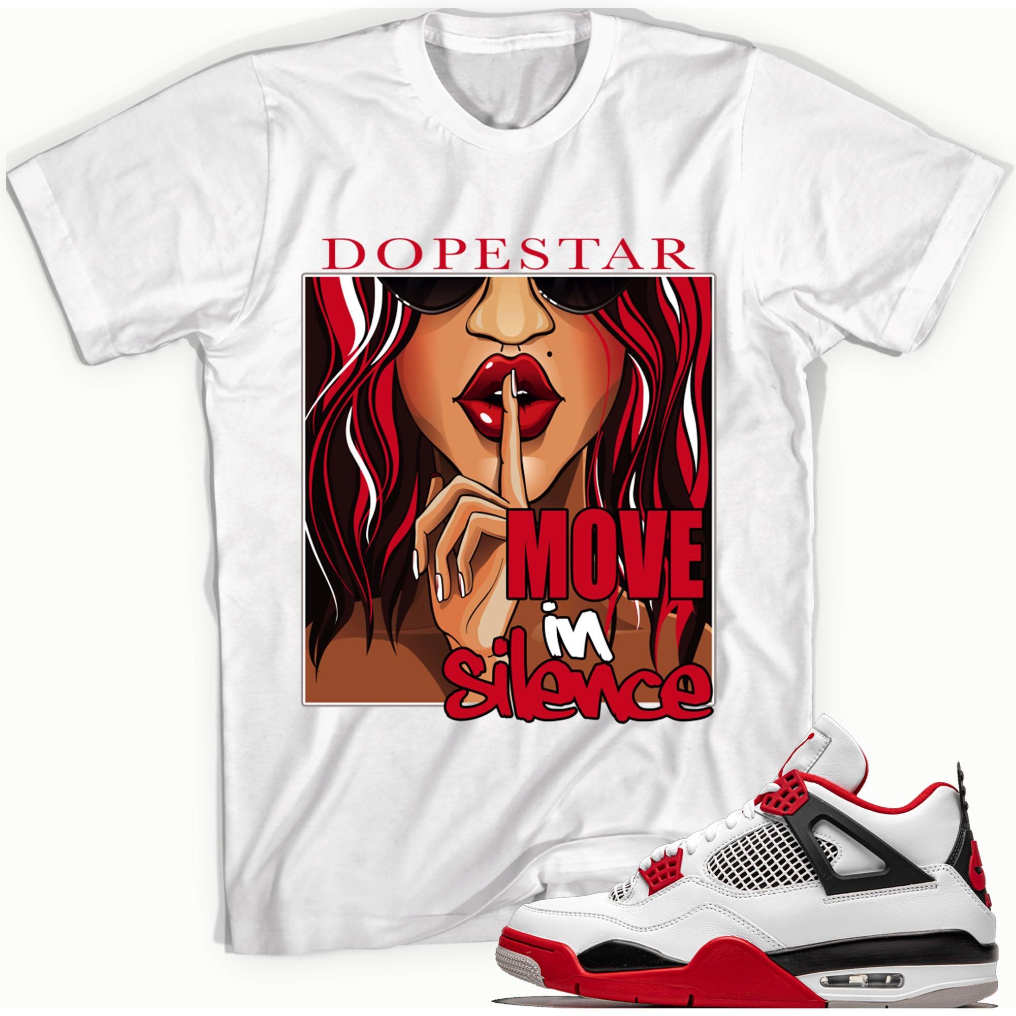 Move In Silence Shirt AJ Retro 4 Fire Red photo