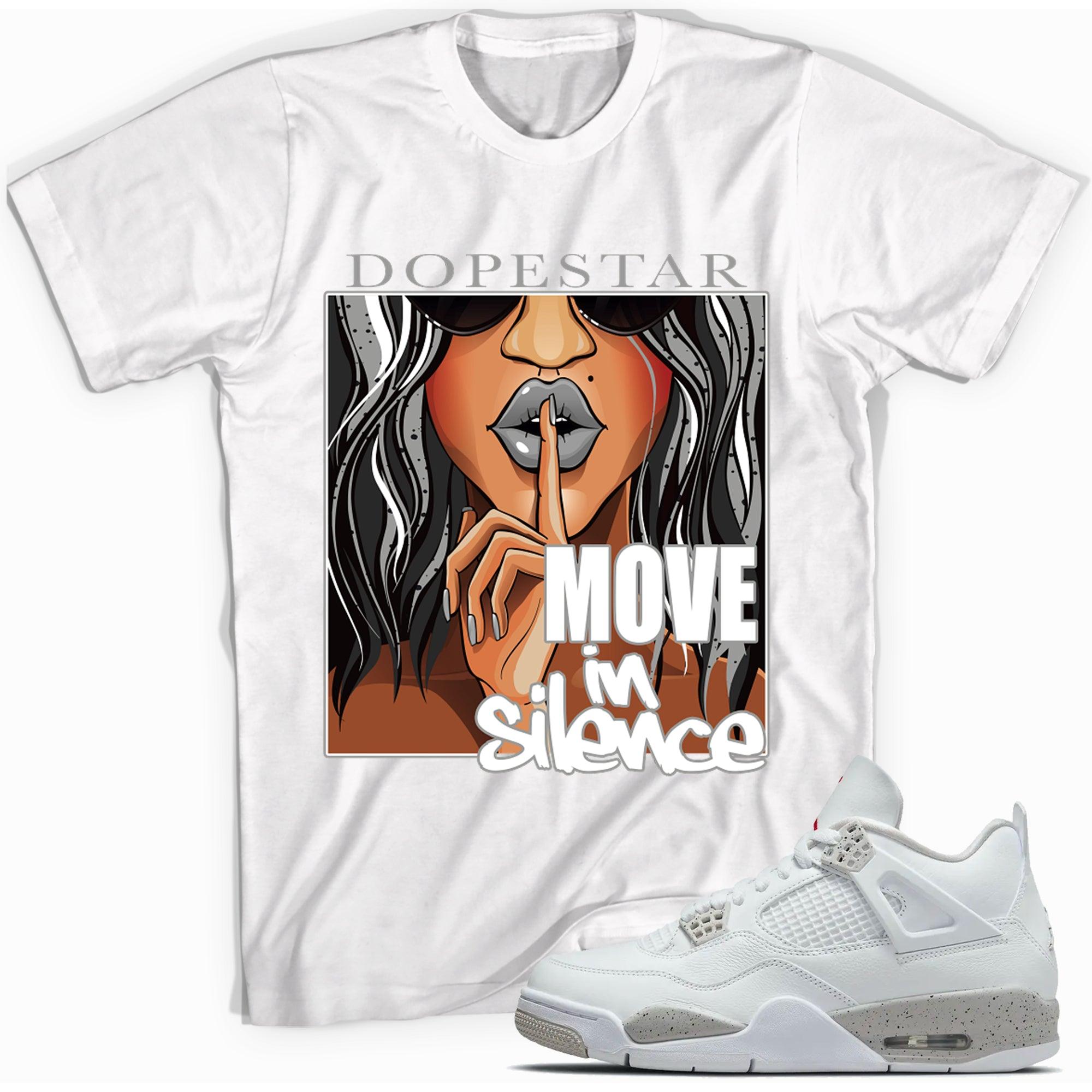 Move In Silence Shirt AJ 4 Retro White Oreo photo