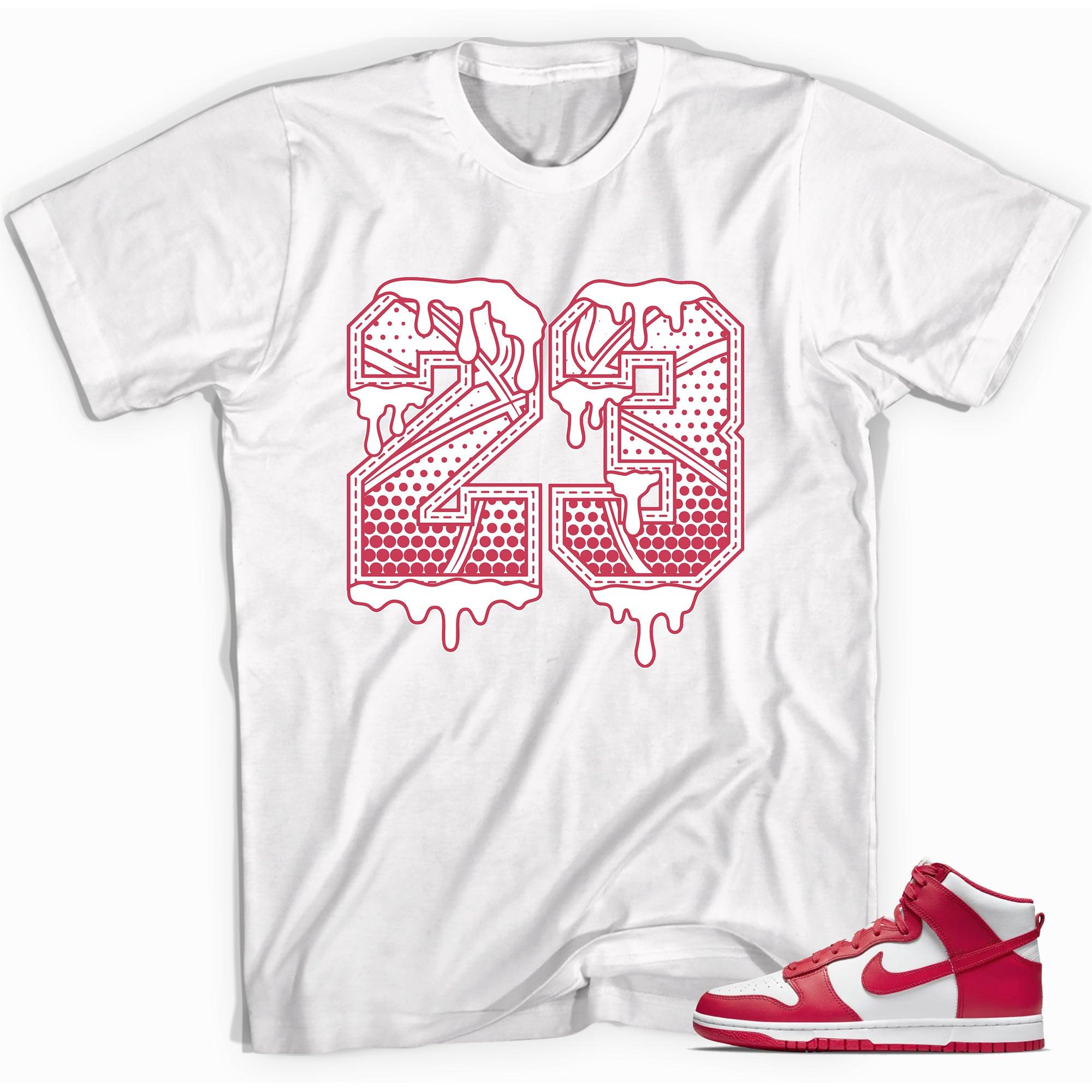 23 Ball Shirt Nike Dunk High Championship White Red photo