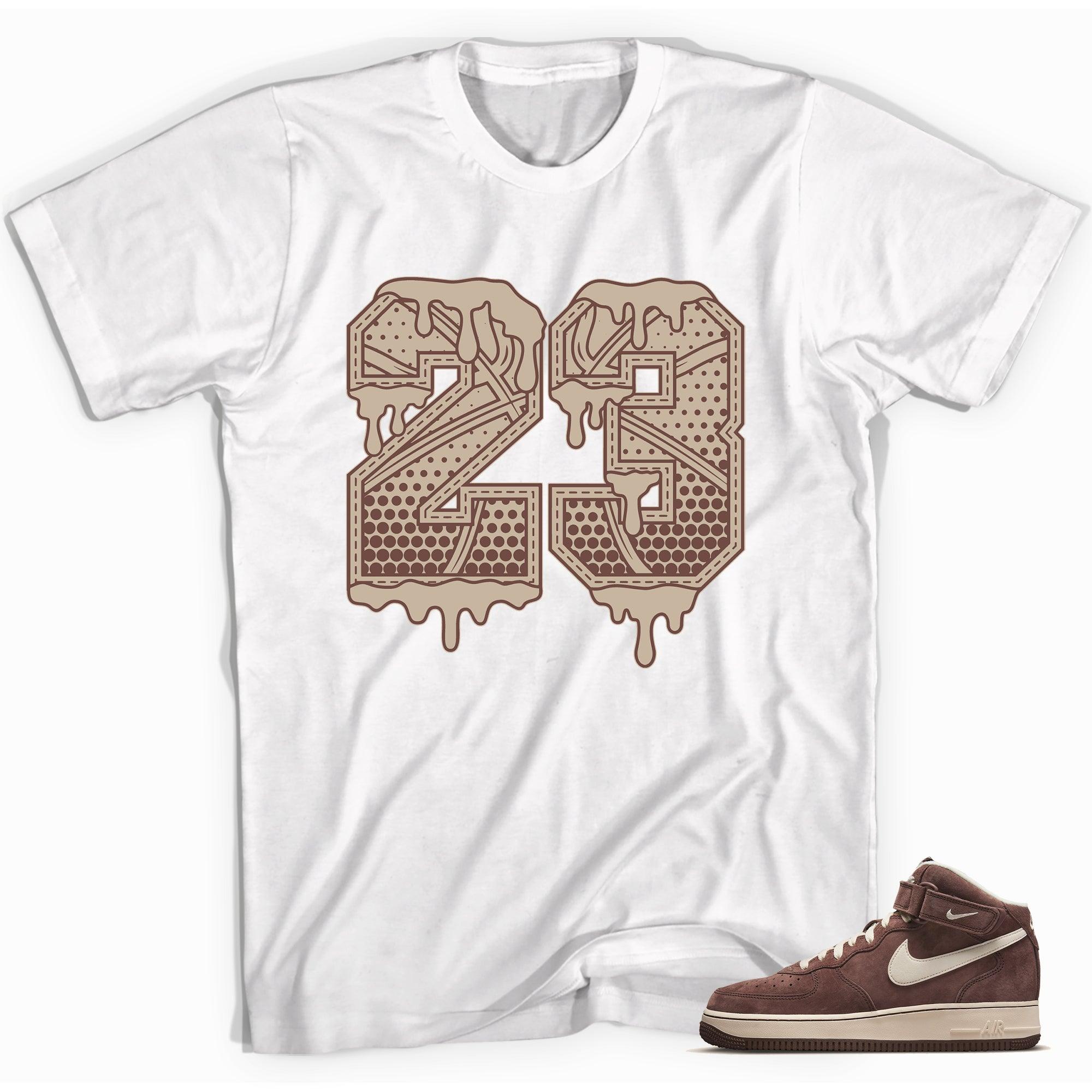Number 23 Ball Shirt Nike Air Force 1 Mid QS Chocolate photo