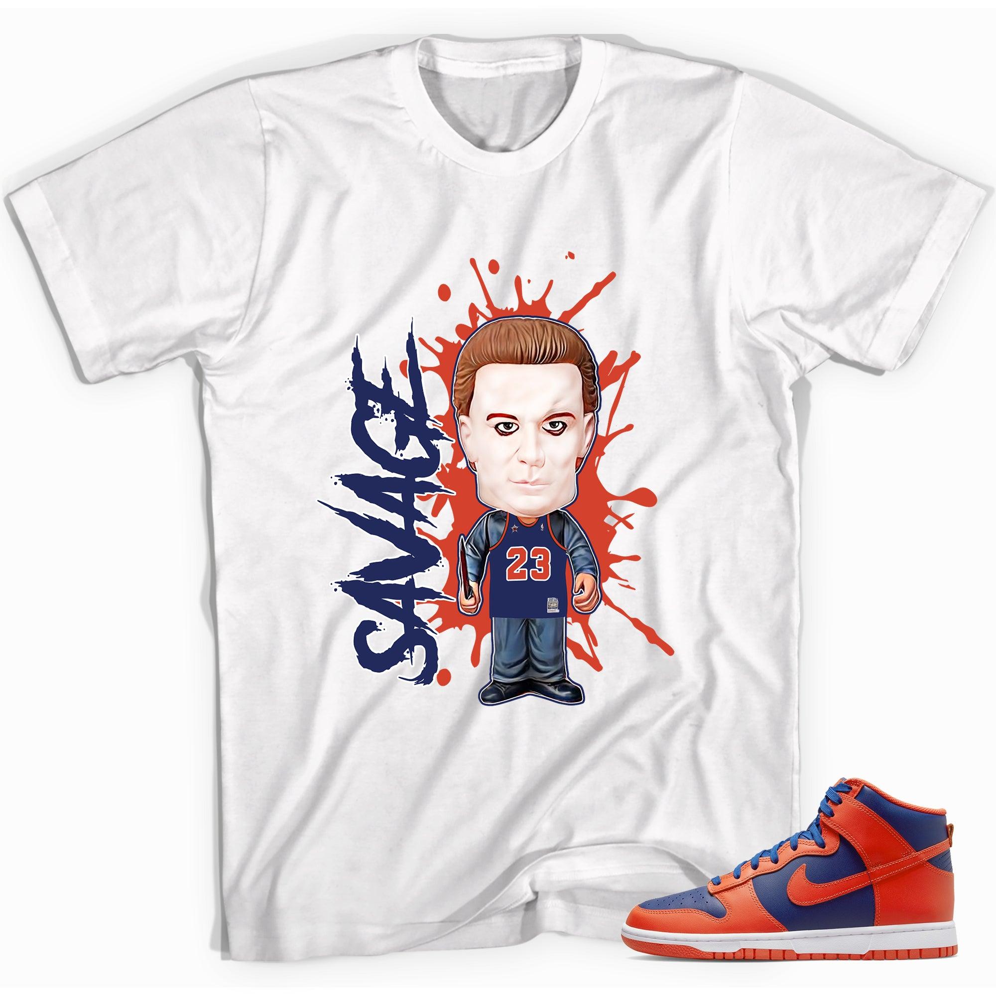 Savage Shirt Nike Dunks High Knicks photo