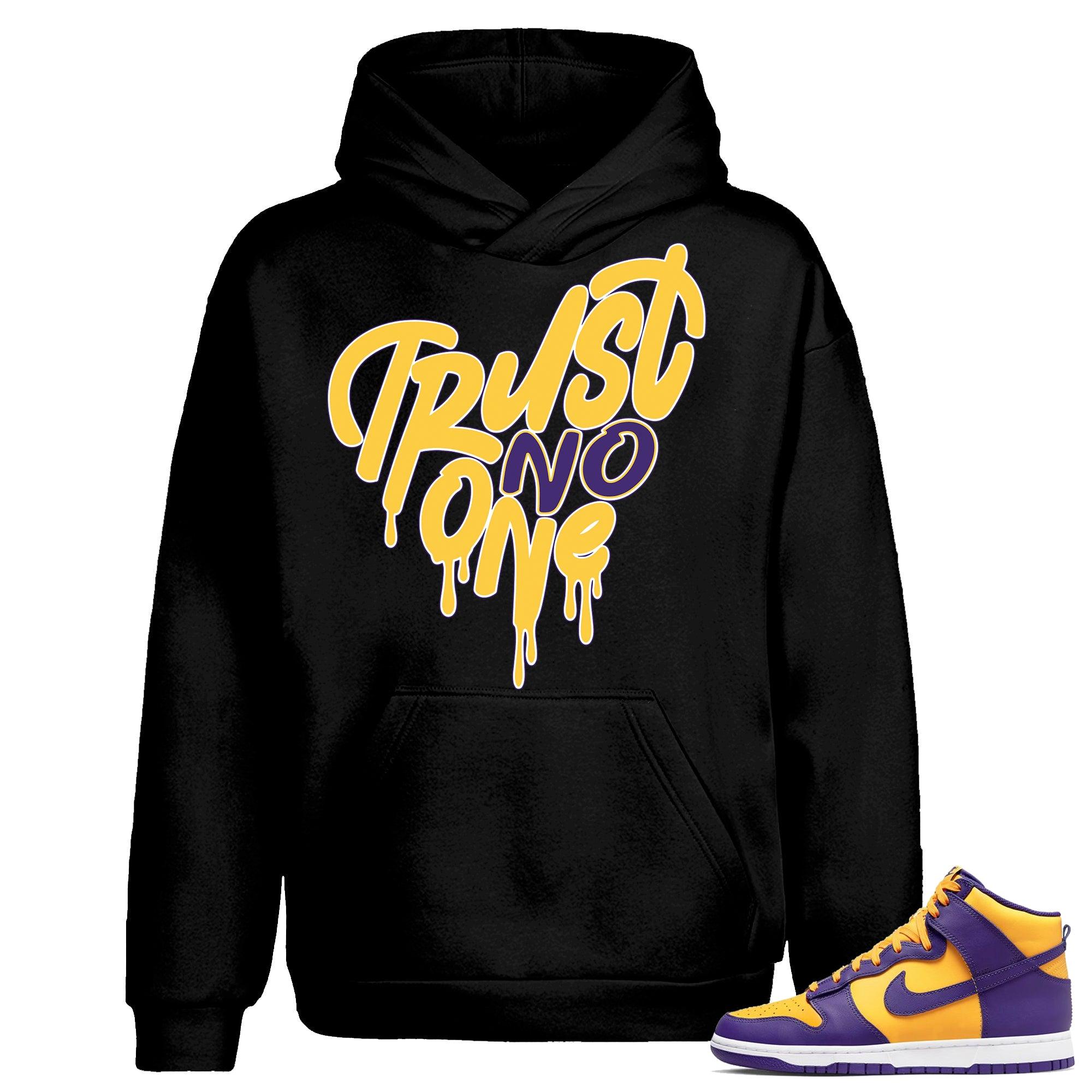 Trust No One Hoodie Nike Dunk High Lakers photo