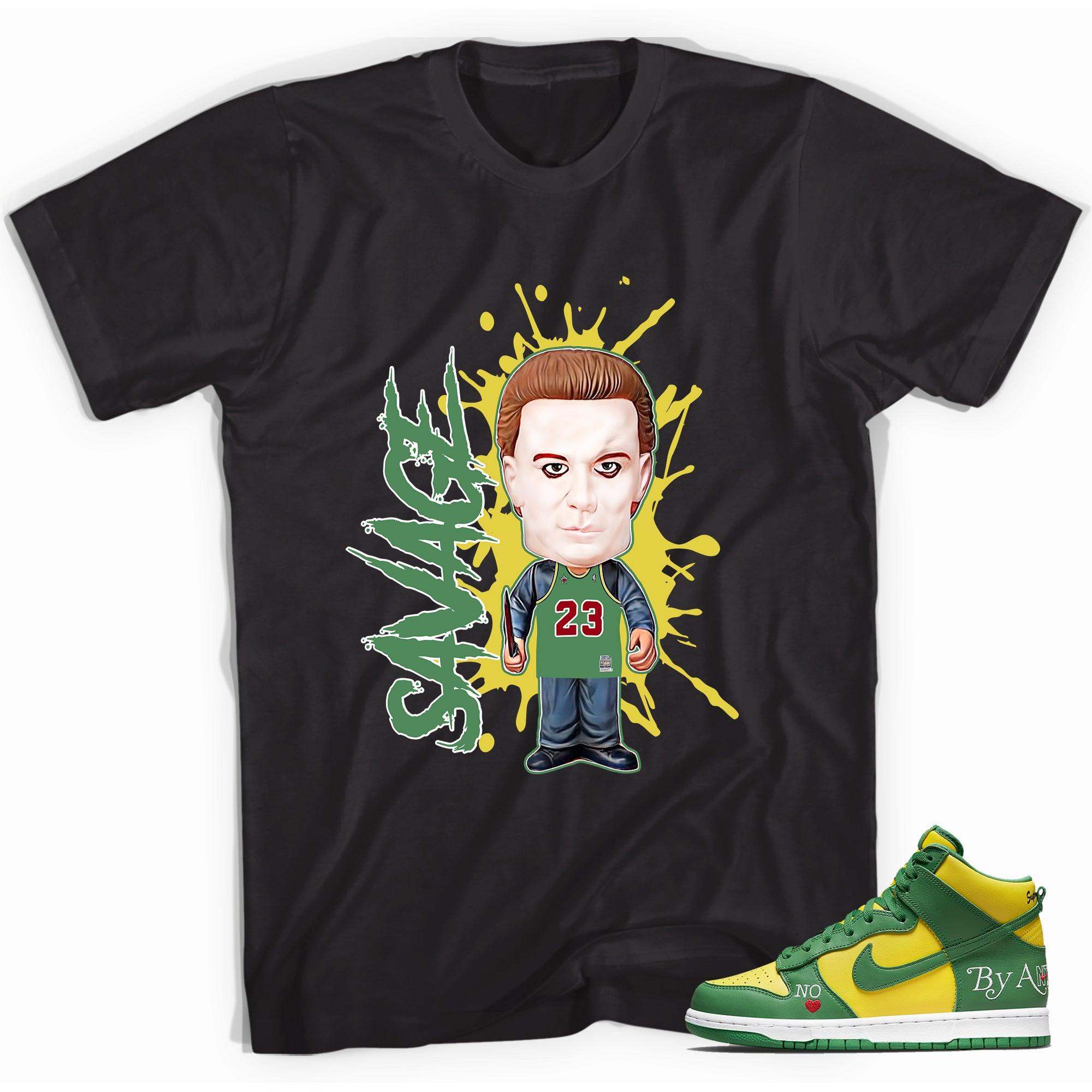 Black Savage Shirt Nike SB Dunk High Supreme By Any Means Brazil photo