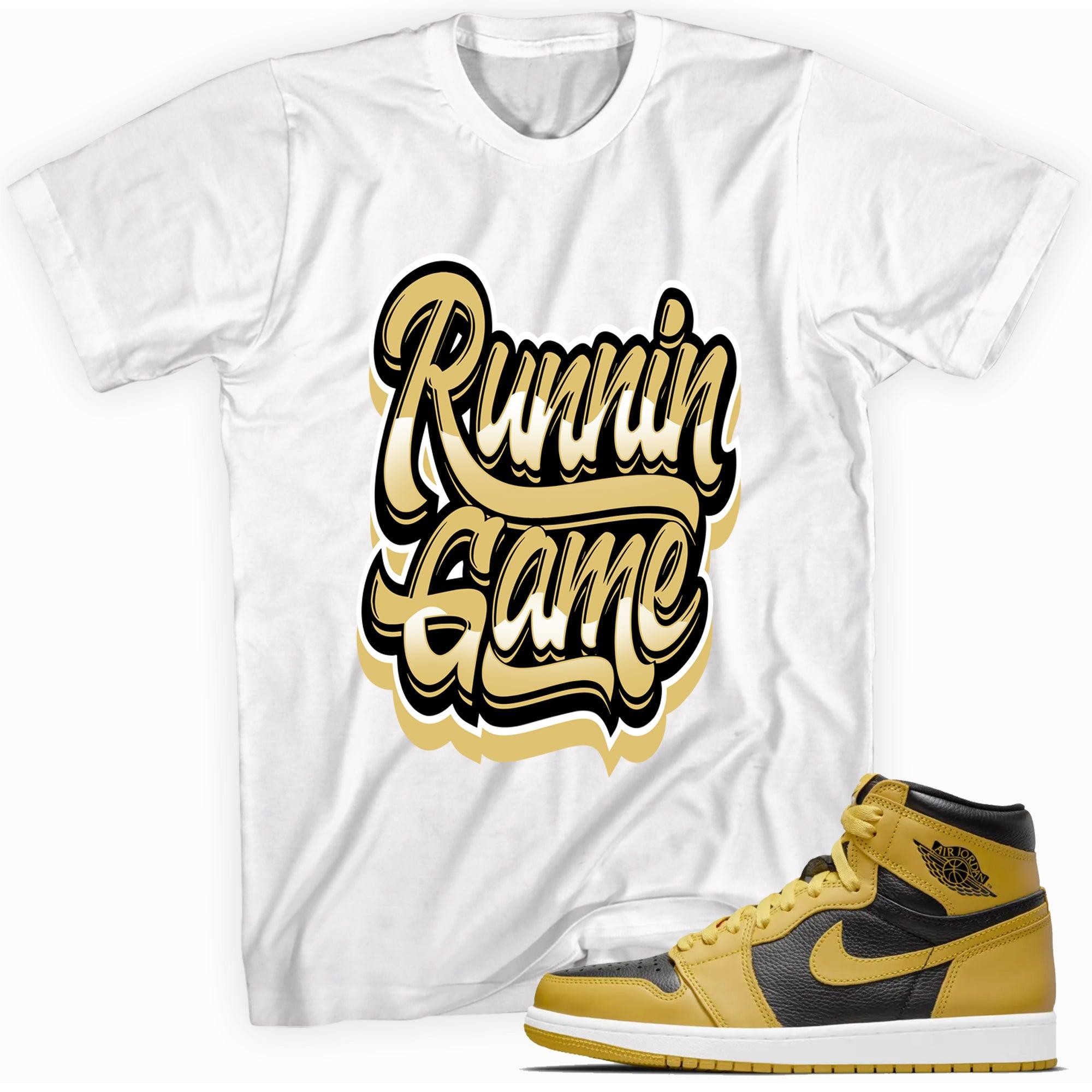 Runnin Game Sneaker Tee AJ 1 Retro High Pollen photo