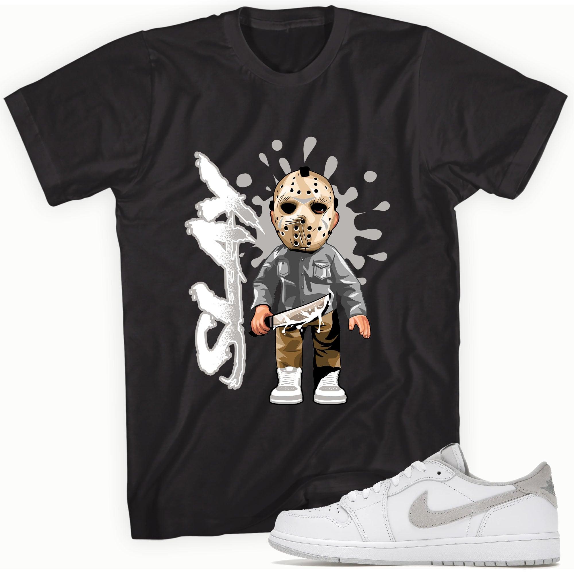Black Slay Shirt AJ 1 Low OG Neutral Grey 2021 photo