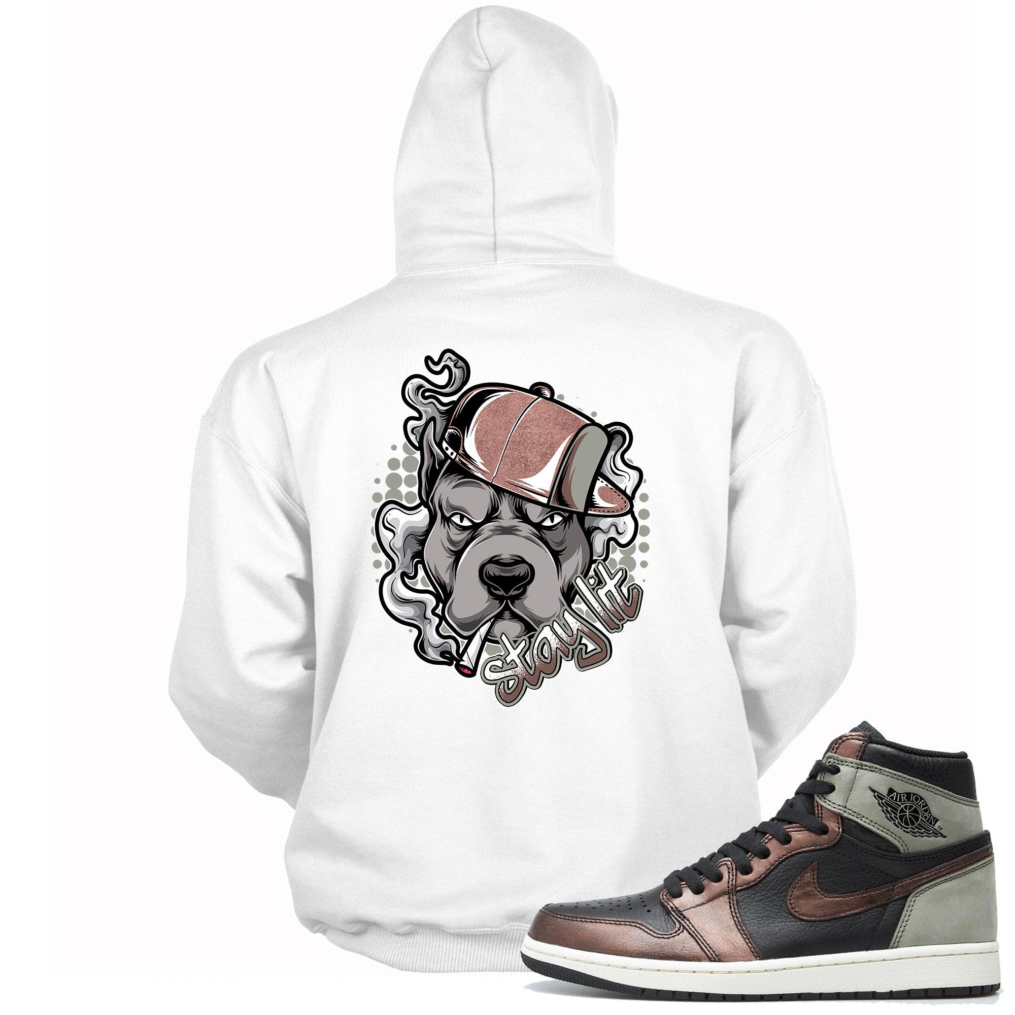 Stay Lit Hooded Sneaker Sweatshirt AJ 1s Patina photo