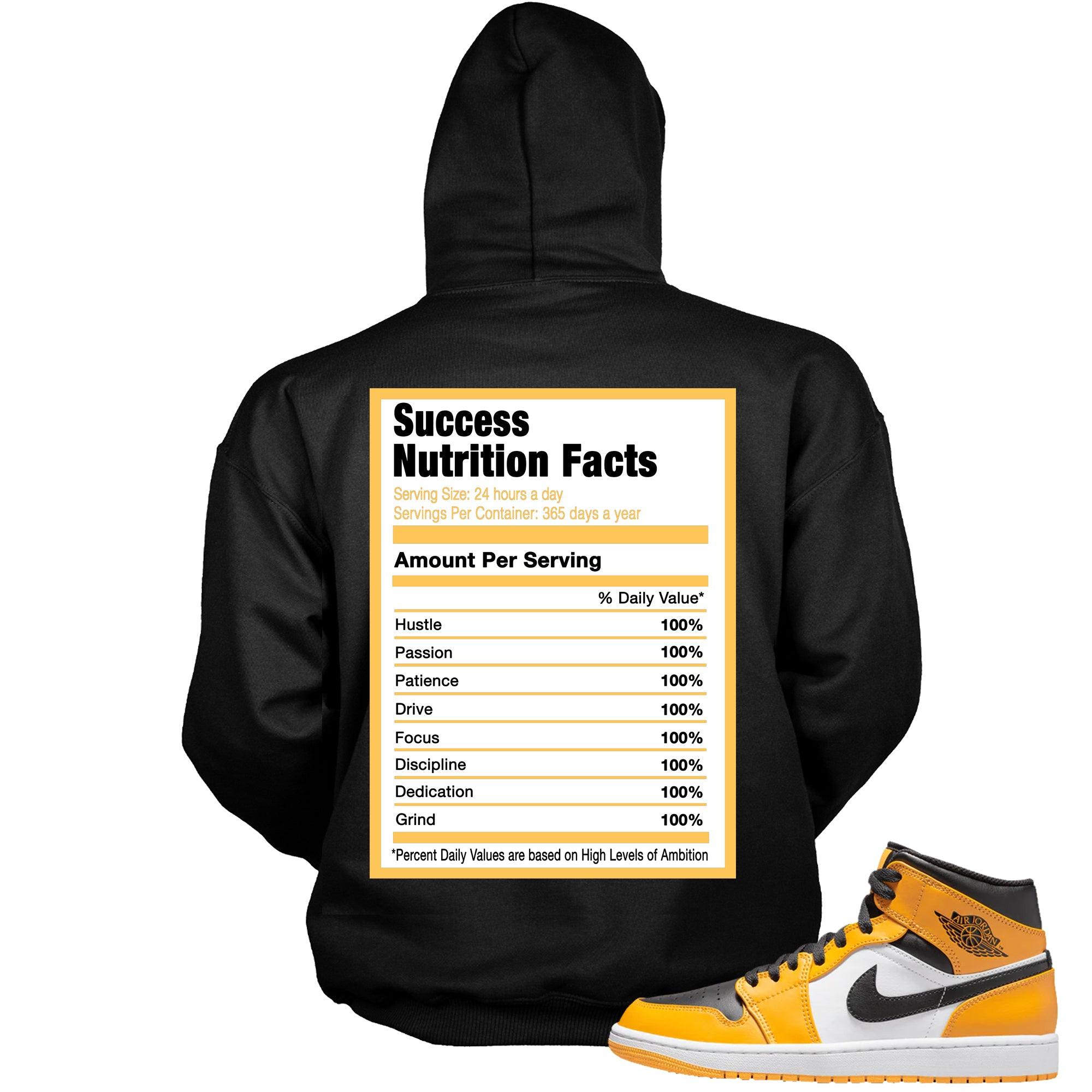 Success Nutrition Facts Sneaker Sweatshirt AJ 1 Mid Taxi photo
