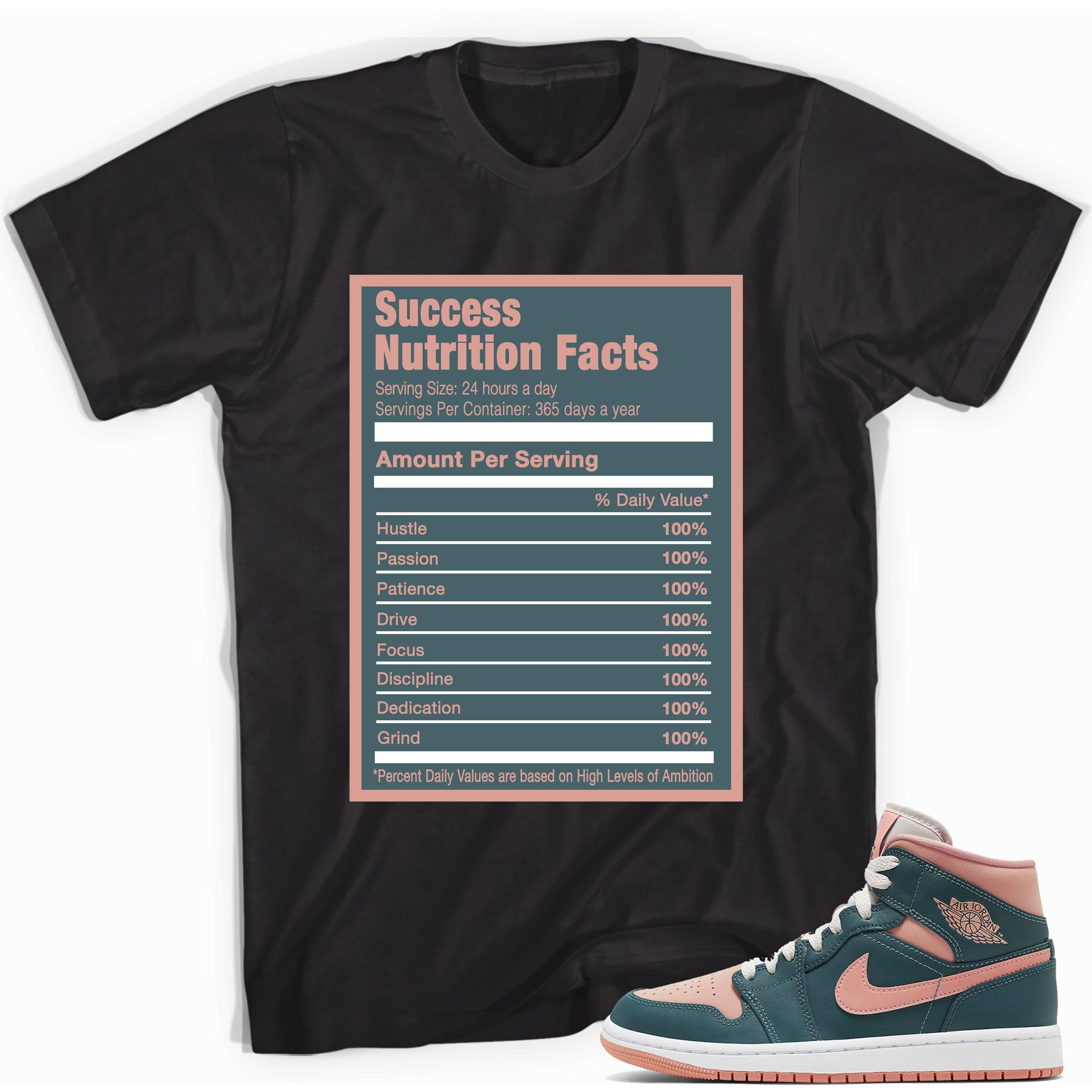 Success Nutrition Sneaker Tee AJ 1 Mid Dark Teal Green photo