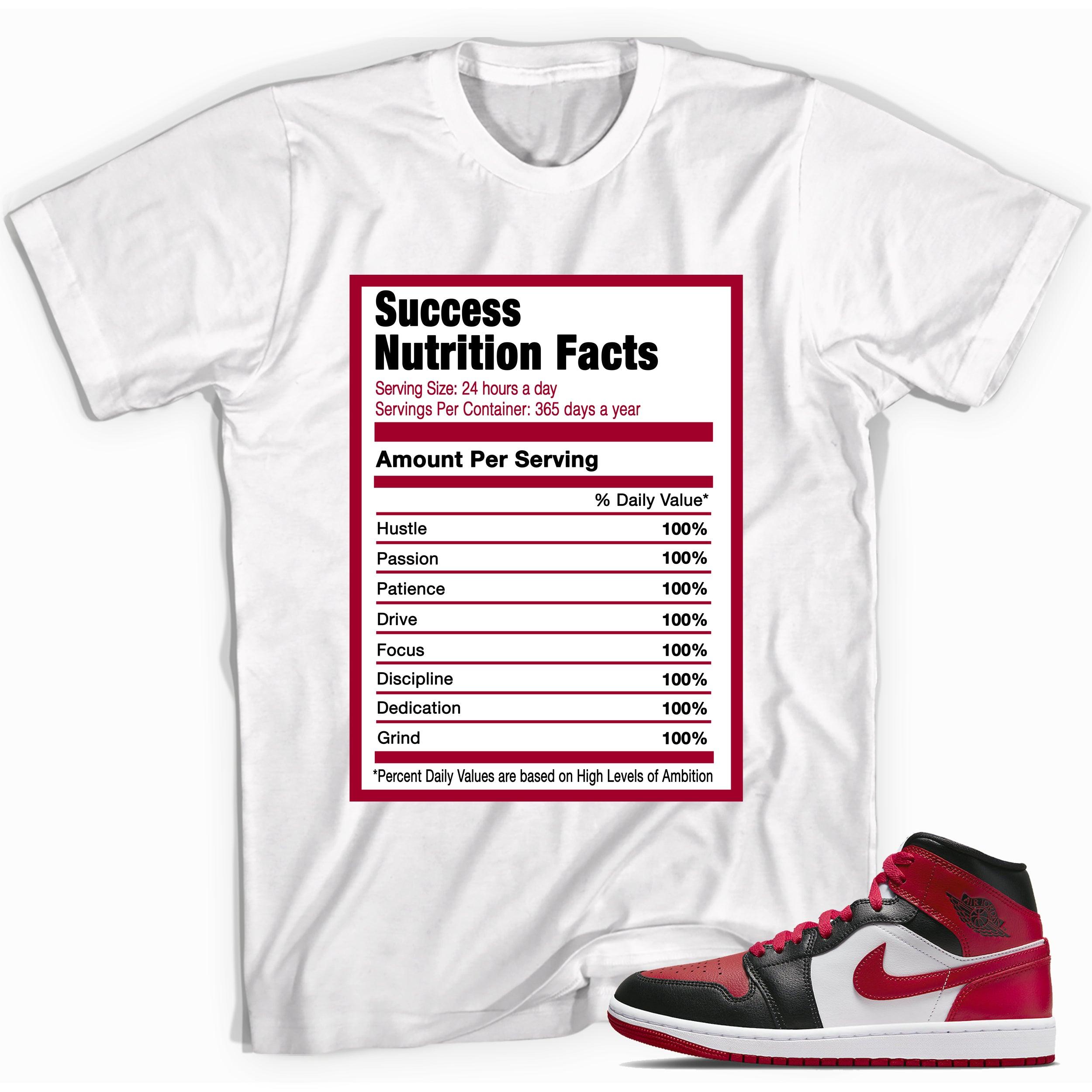 Success Nutrition Sneaker Tee AJ 1 Mid Alternate Bred Toe photo