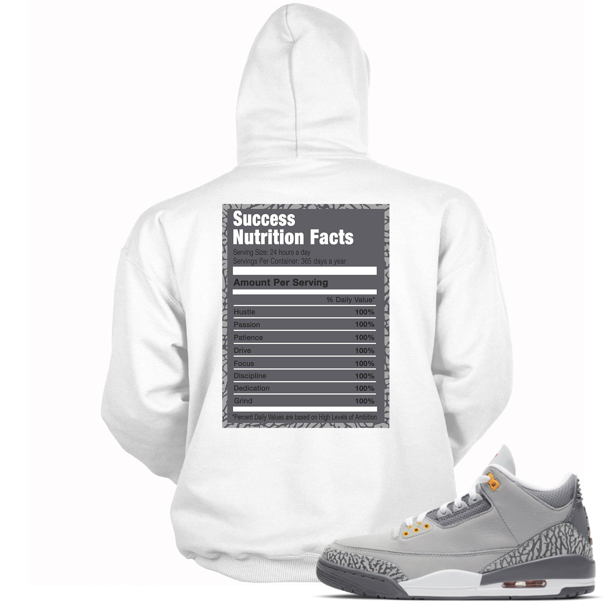 Success Nutrition Facts Sneaker Sweatshirt AJ 3 Cool Grey photo