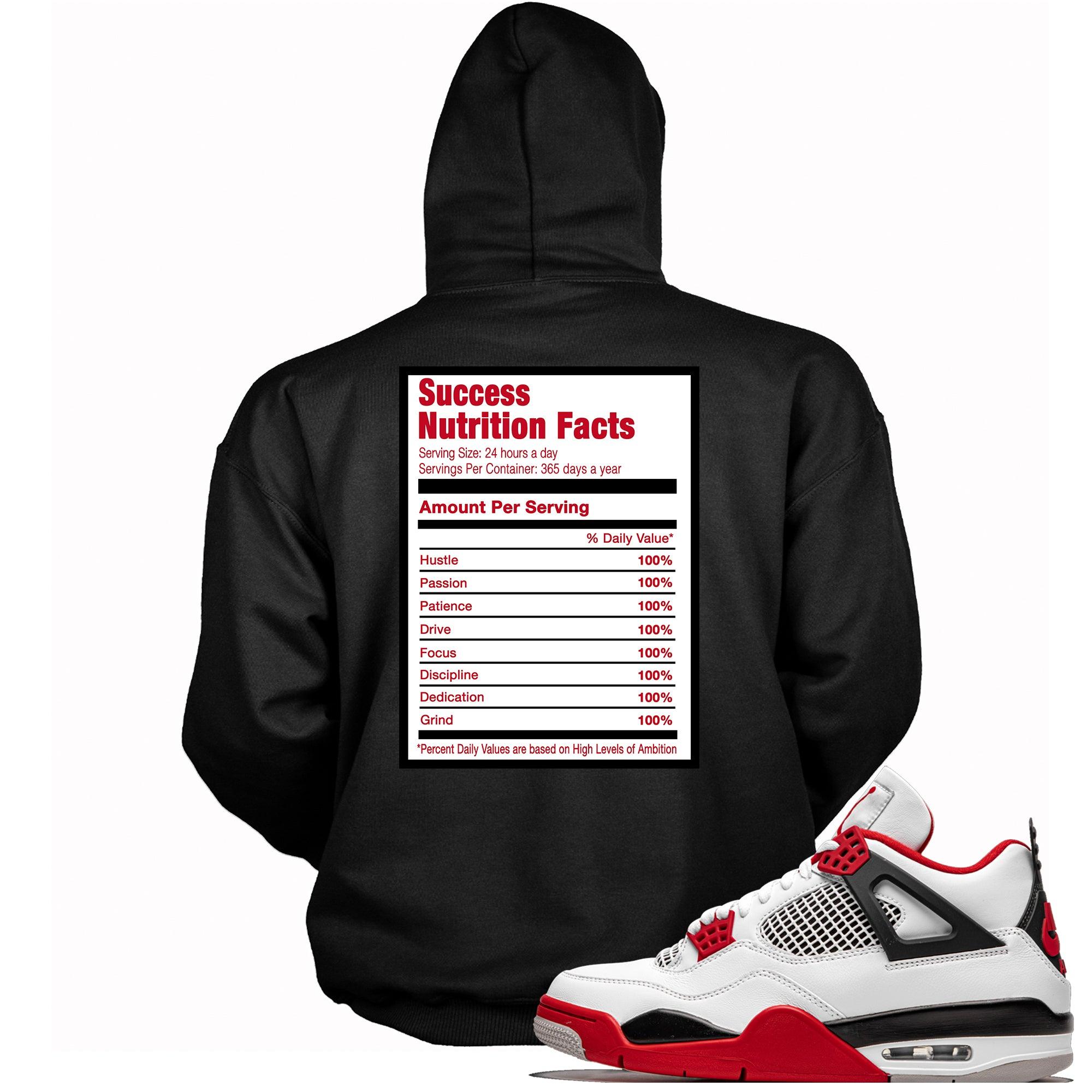 Success Nutrition Facts Sneaker Sweatshirt AJ 4 Fire Red photo