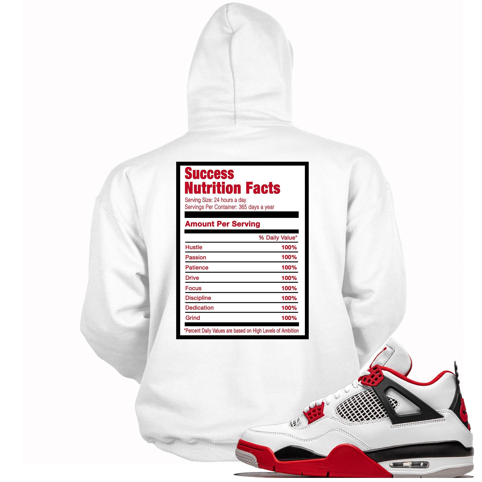 Success Nutrition Facts Hoodie AJ 4 Fire Red photo