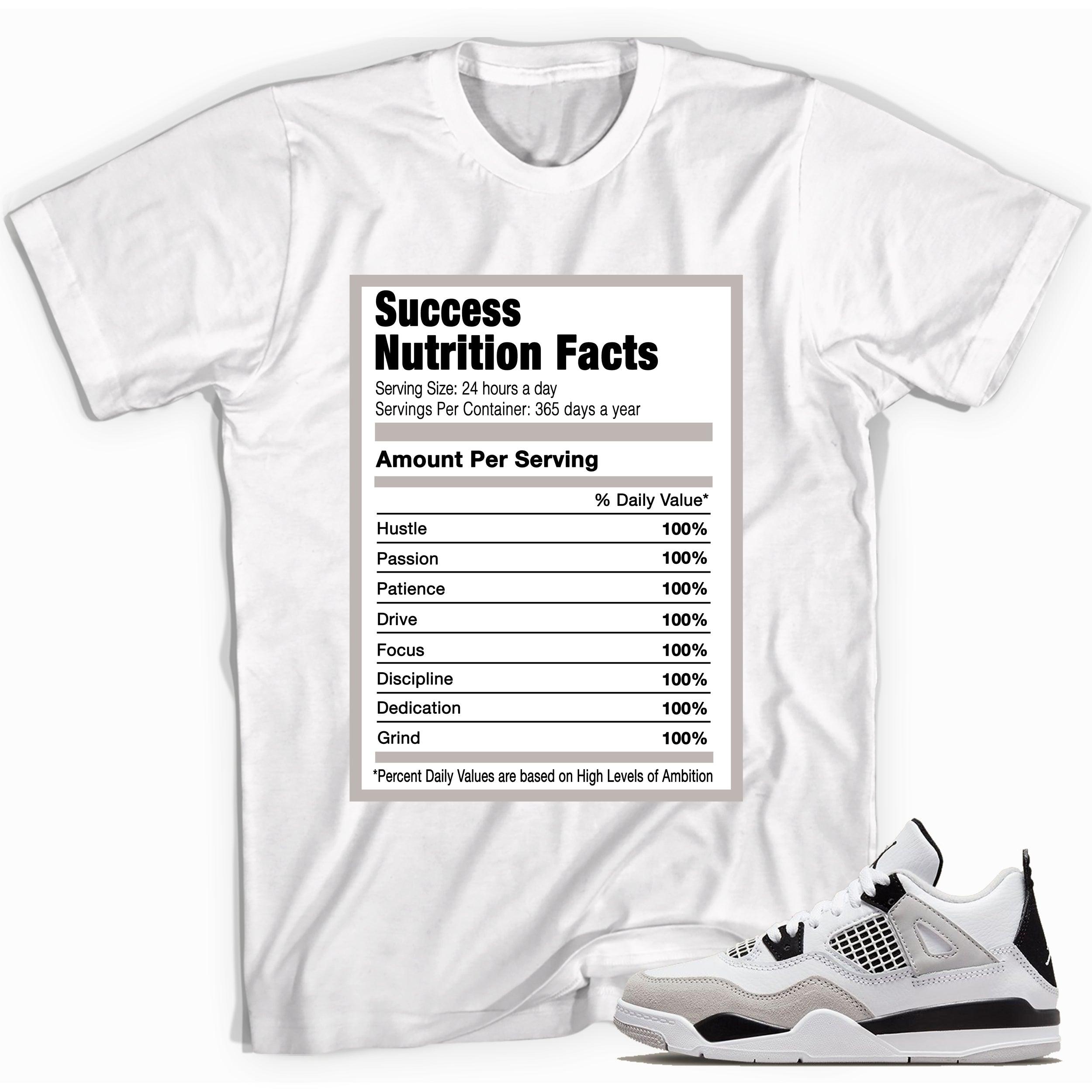 Success Nutrition Sneaker Tee AJ 4 Retro Military Black photo