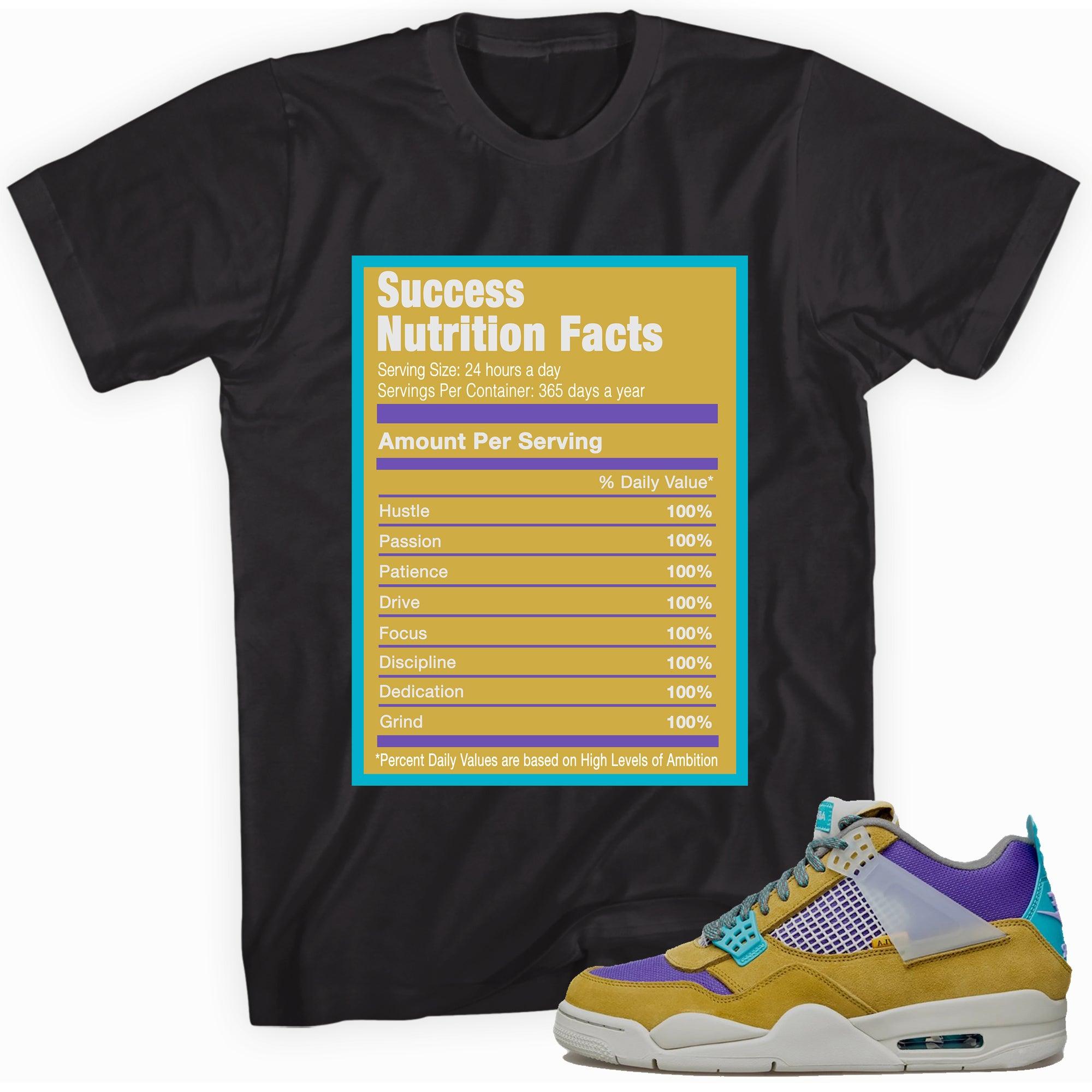 Success Nutrition Shirt AJ 4 Retro SP 30th Anniversary Union Desert Moss Sneakers photo