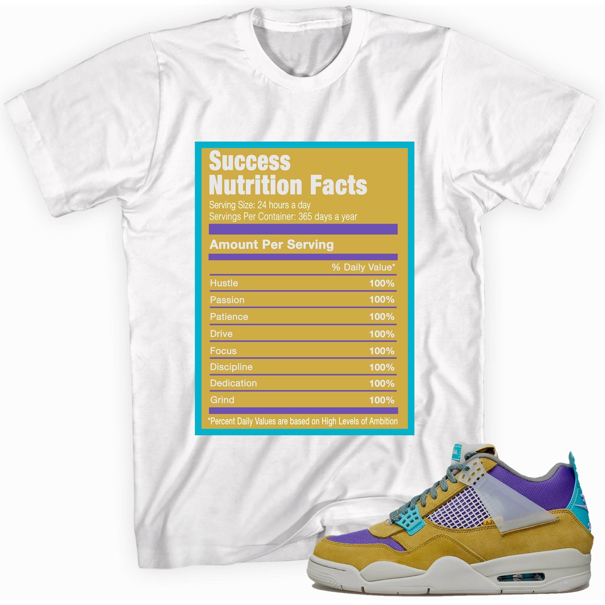 Success Nutrition Shirt AJ 4 Retro SP 30th Anniversary Union Desert Moss photo